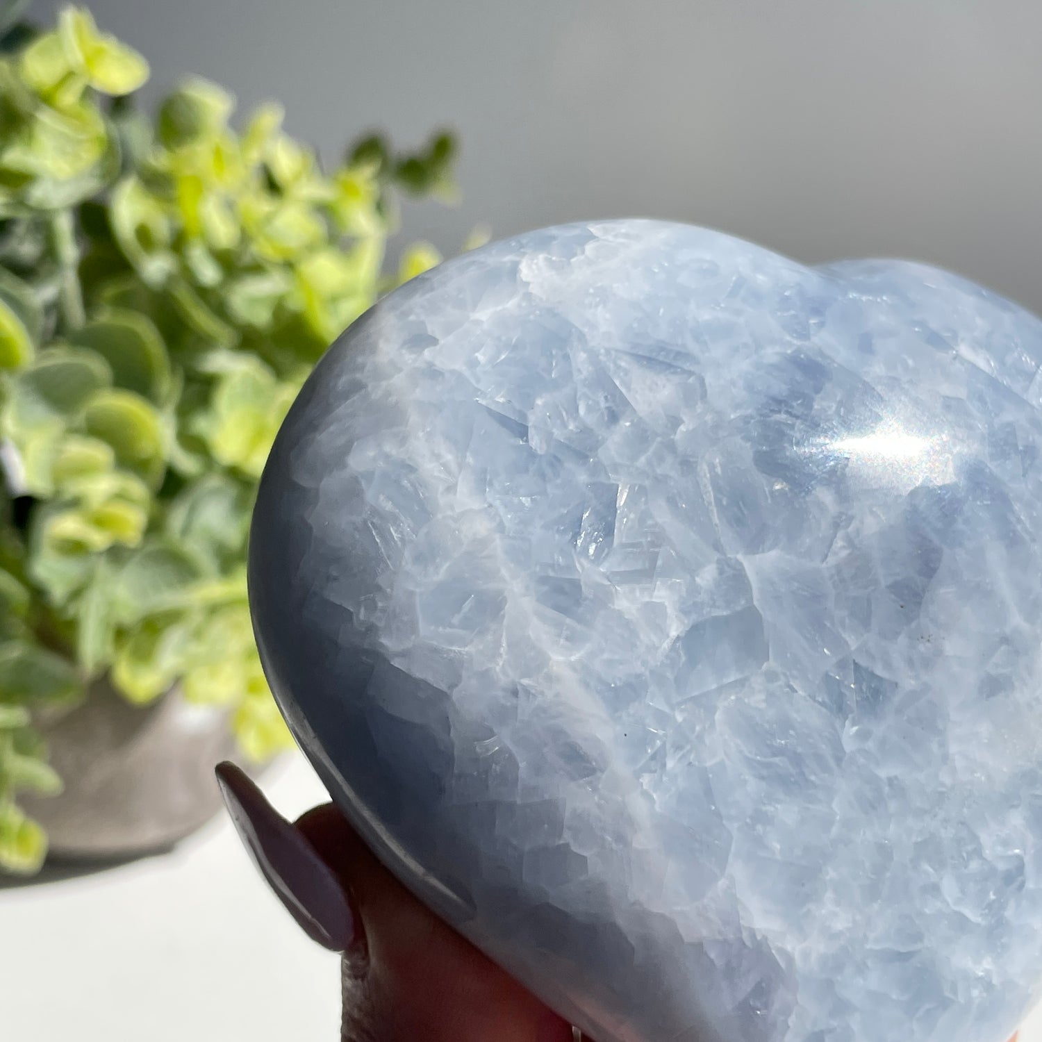 Blue Calcite Heart  9.4cm