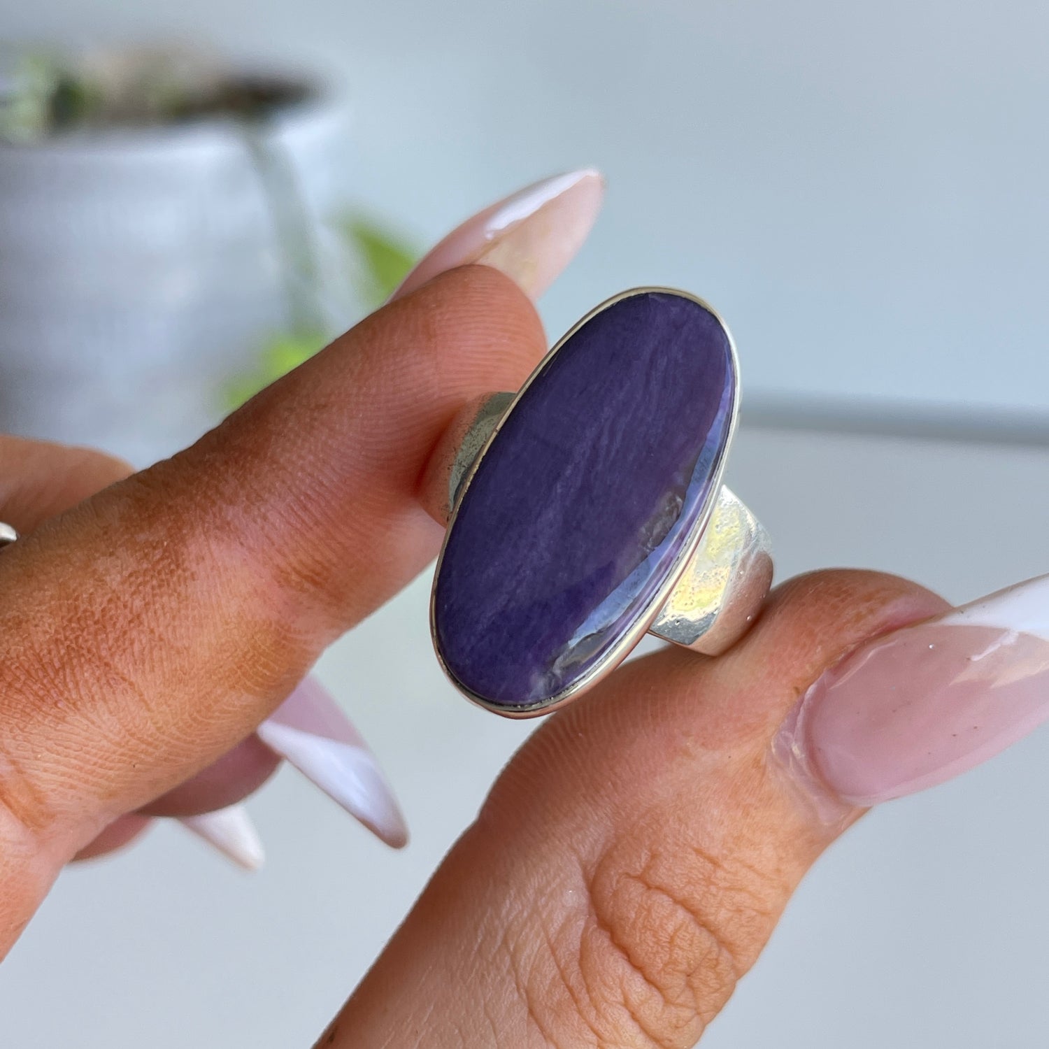 Charoite Oval Ring Sz7