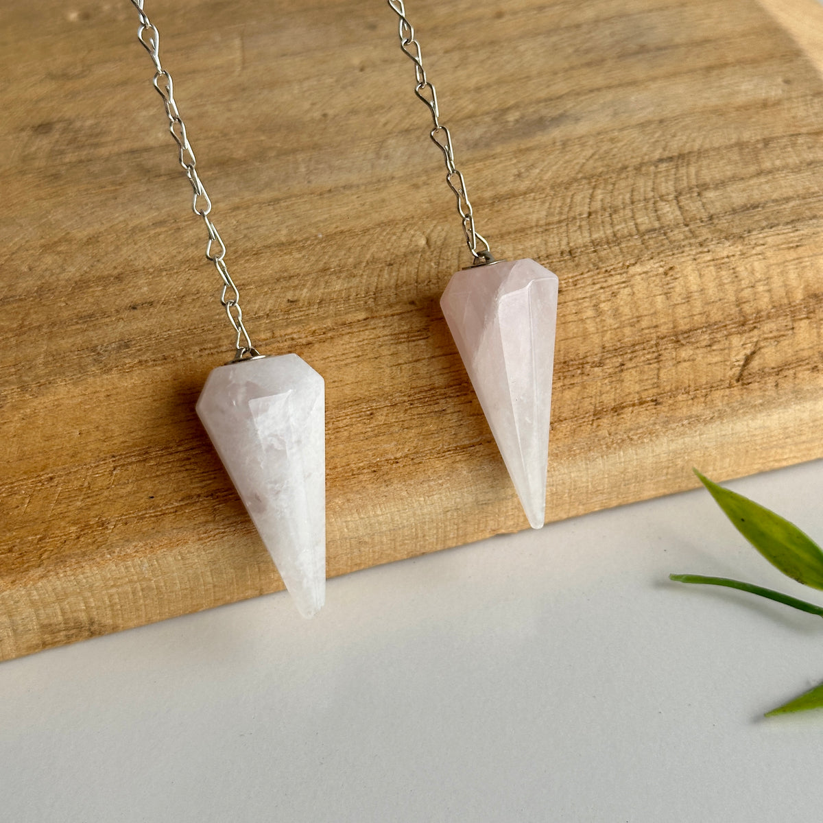 Rose Quartz Faceted Pendulum