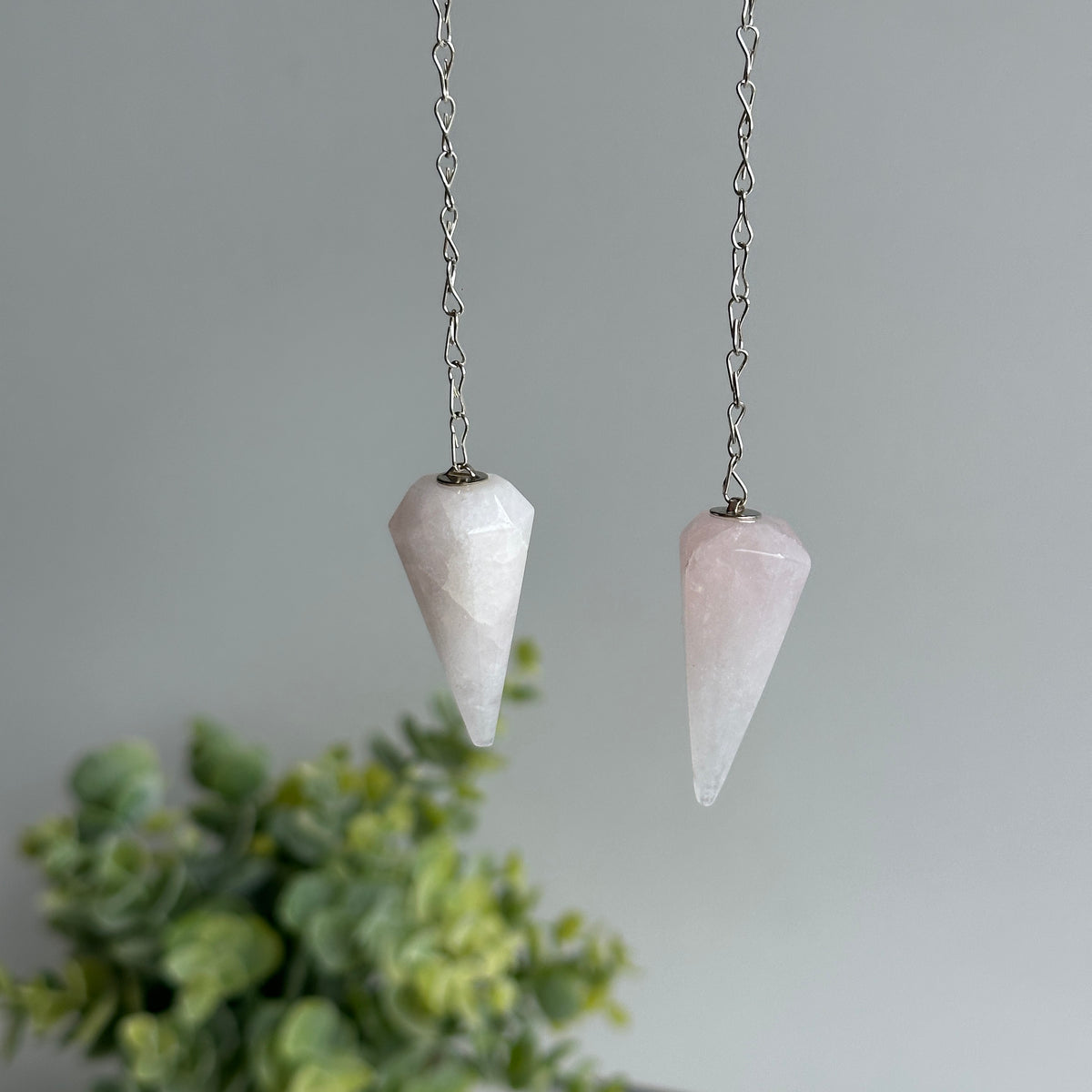 Rose Quartz Faceted Pendulum