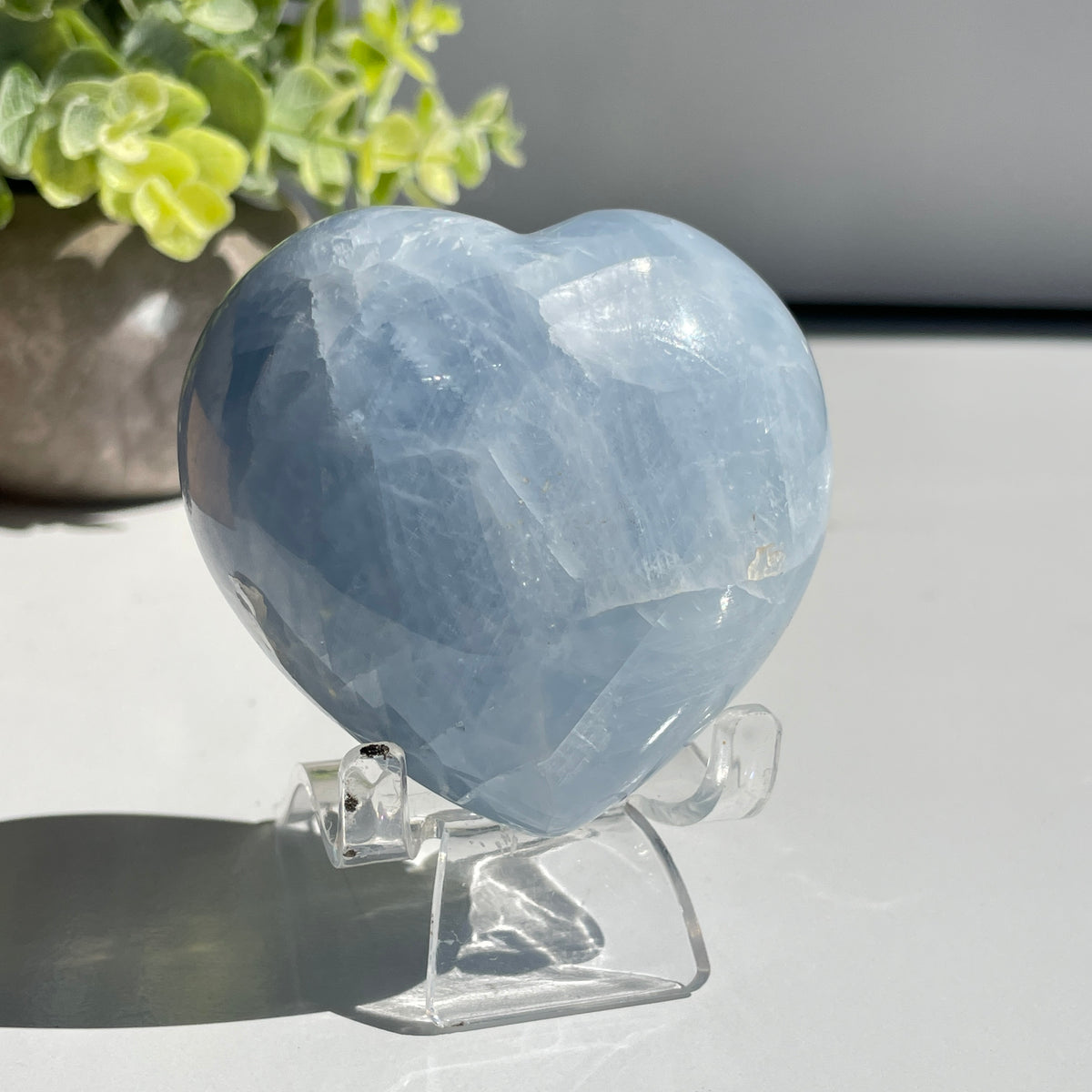 Blue Calcite Heart  6.7cm