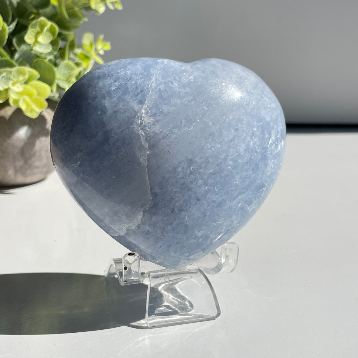 Blue Calcite Heart  9.3cm