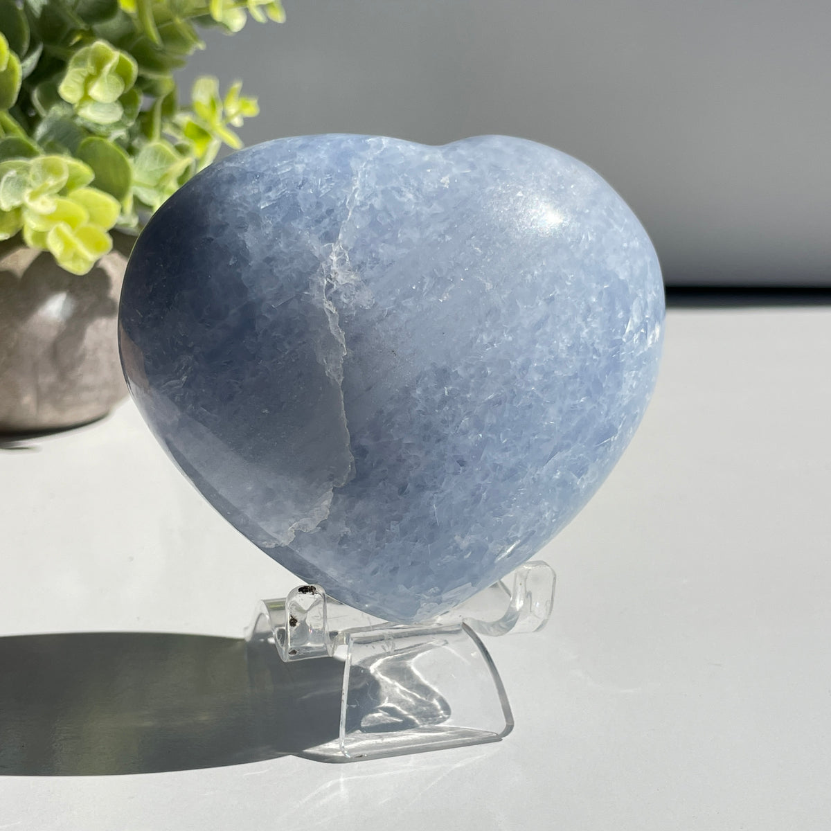 Blue Calcite Heart  9.3cm