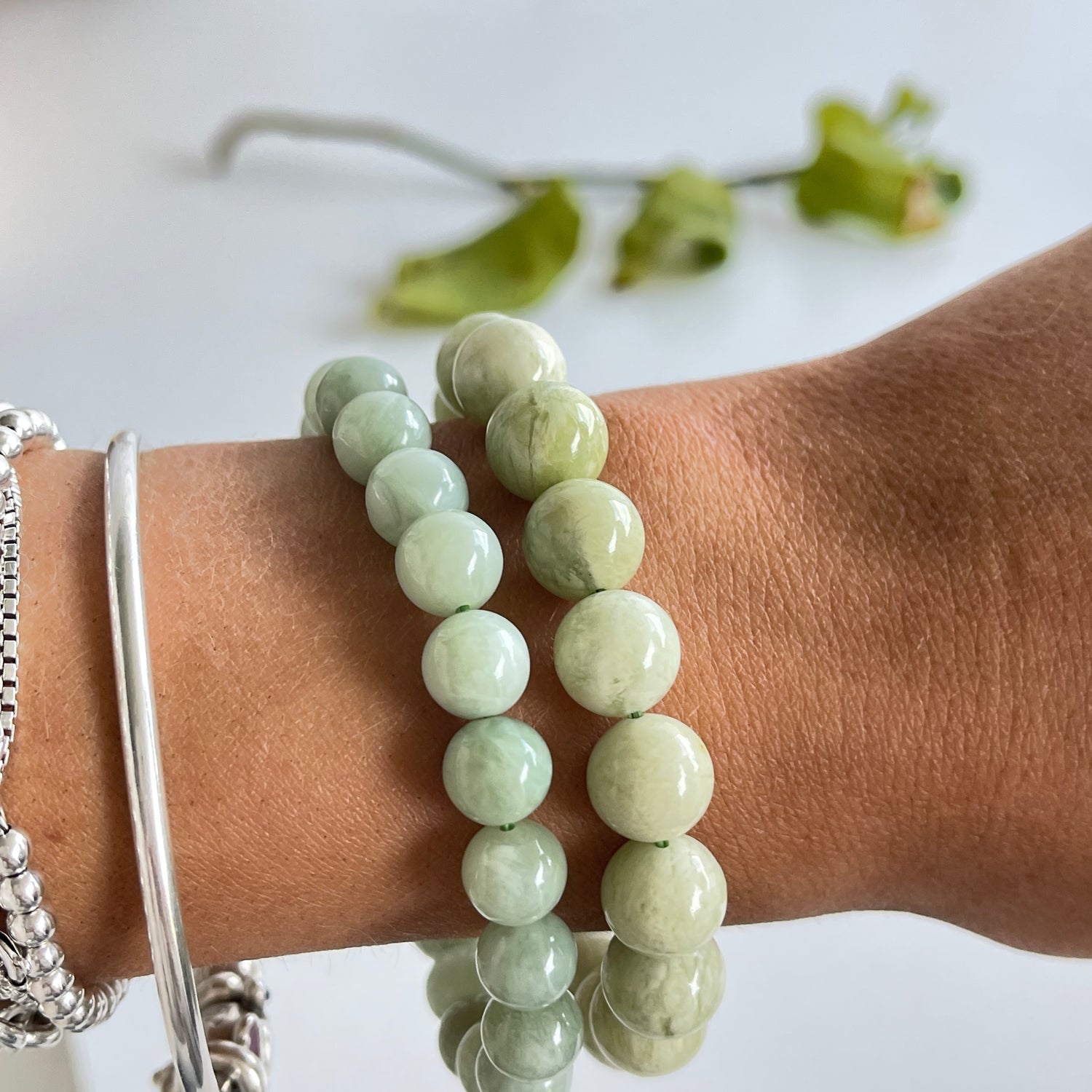 New Jade Beaded Bracelet