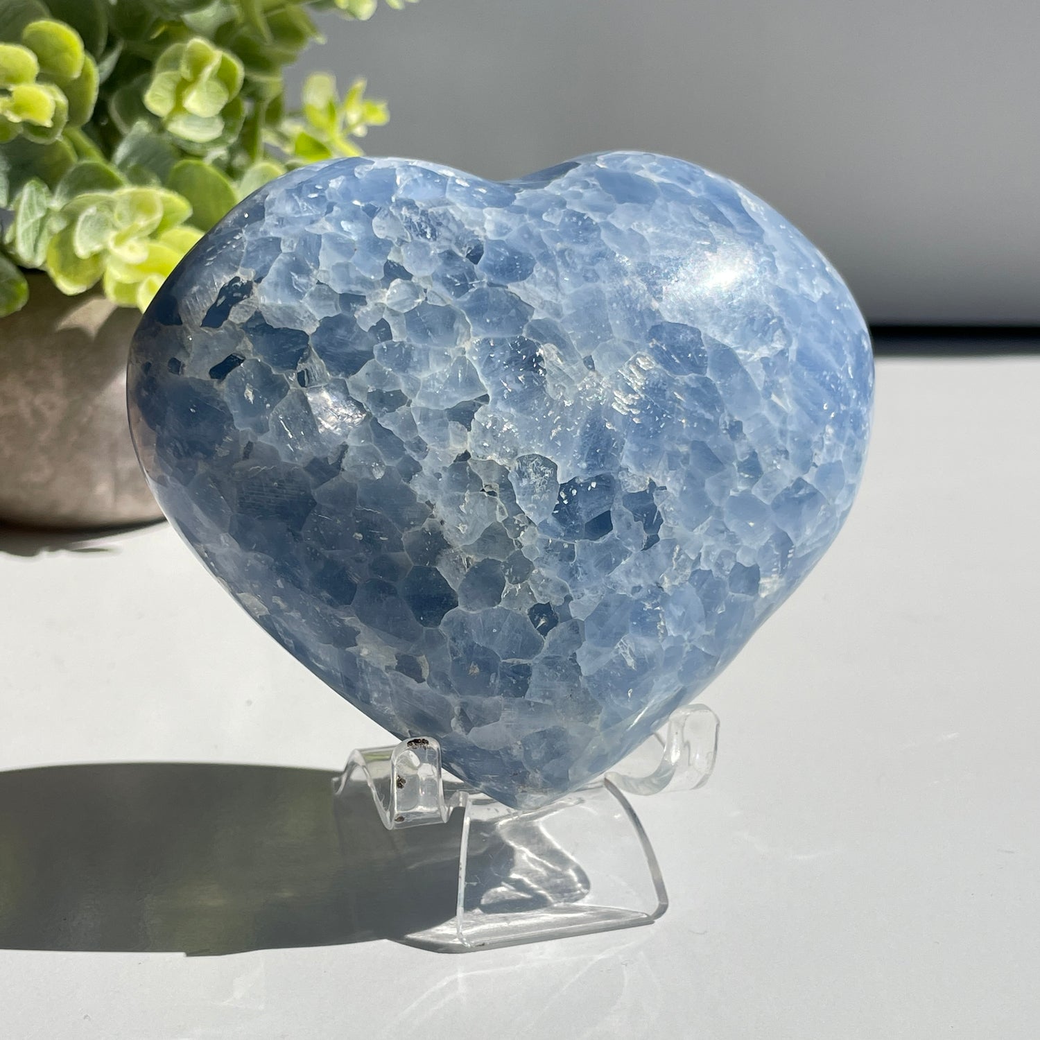 Blue Calcite Heart  10.4cm