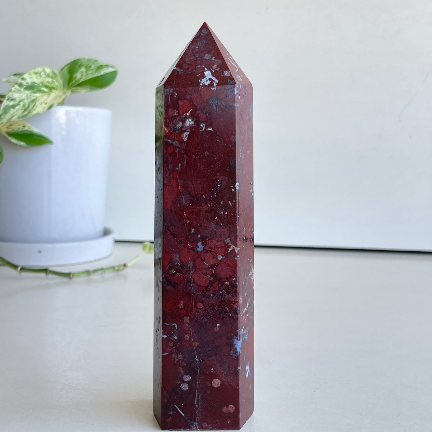 Plum Blossom Jasper Generator 17.4cm