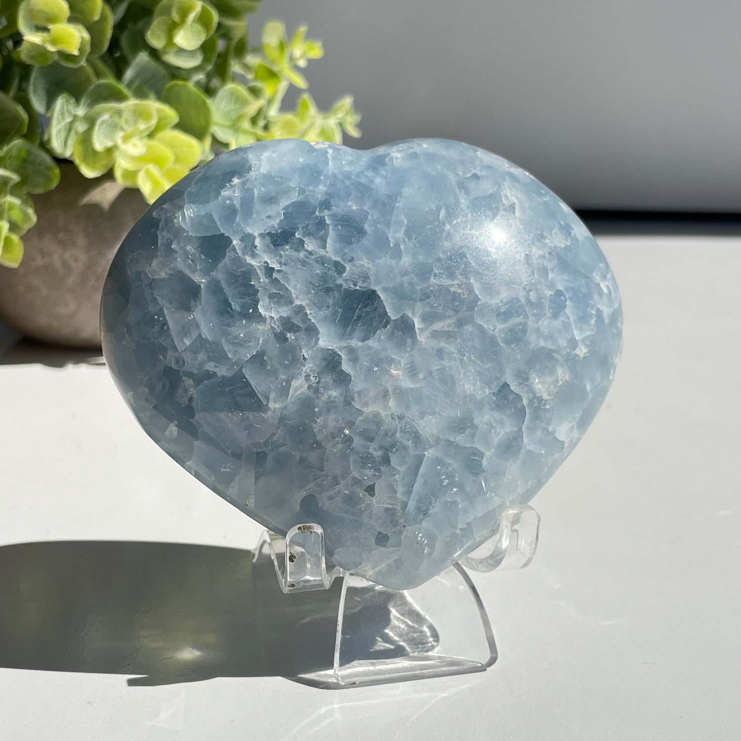 Blue Calcite Heart  9.7cm