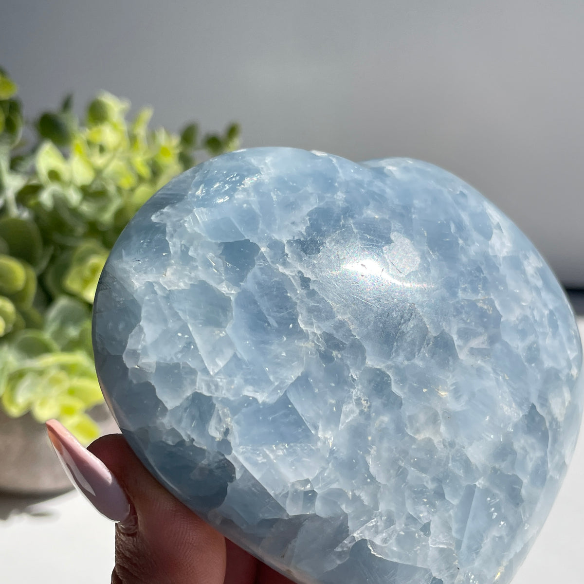 Blue Calcite Heart  9.7cm