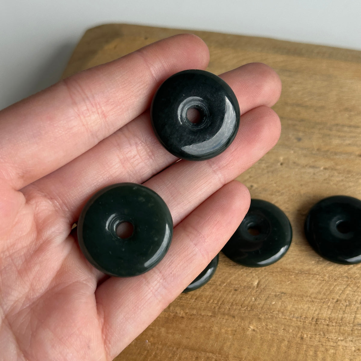 Black Jade Round Pendant