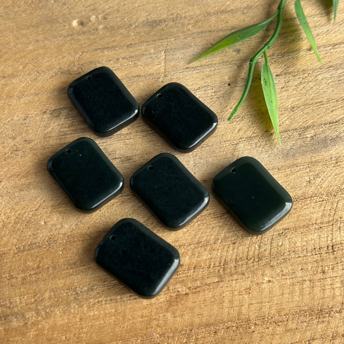 Black Jade Rectangle Pendant
