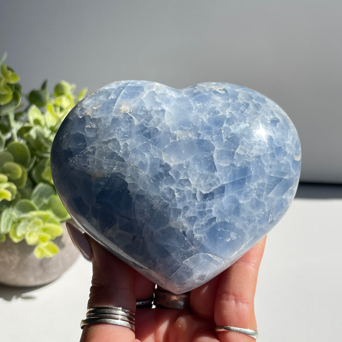 Blue Calcite Heart 10cm