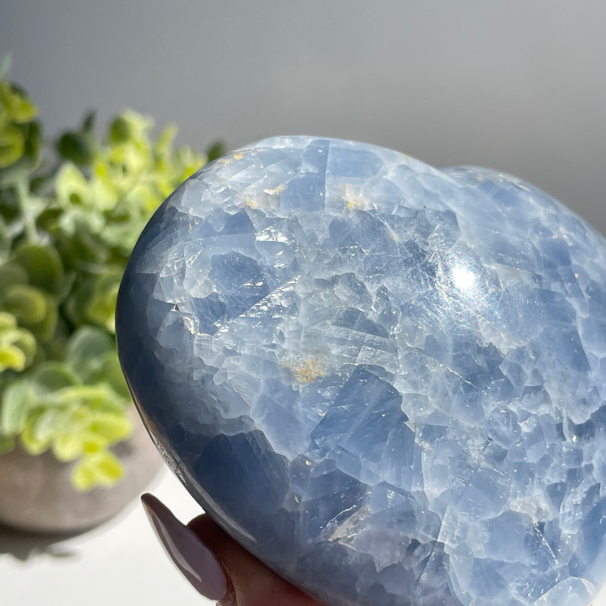 Blue Calcite Heart 10cm
