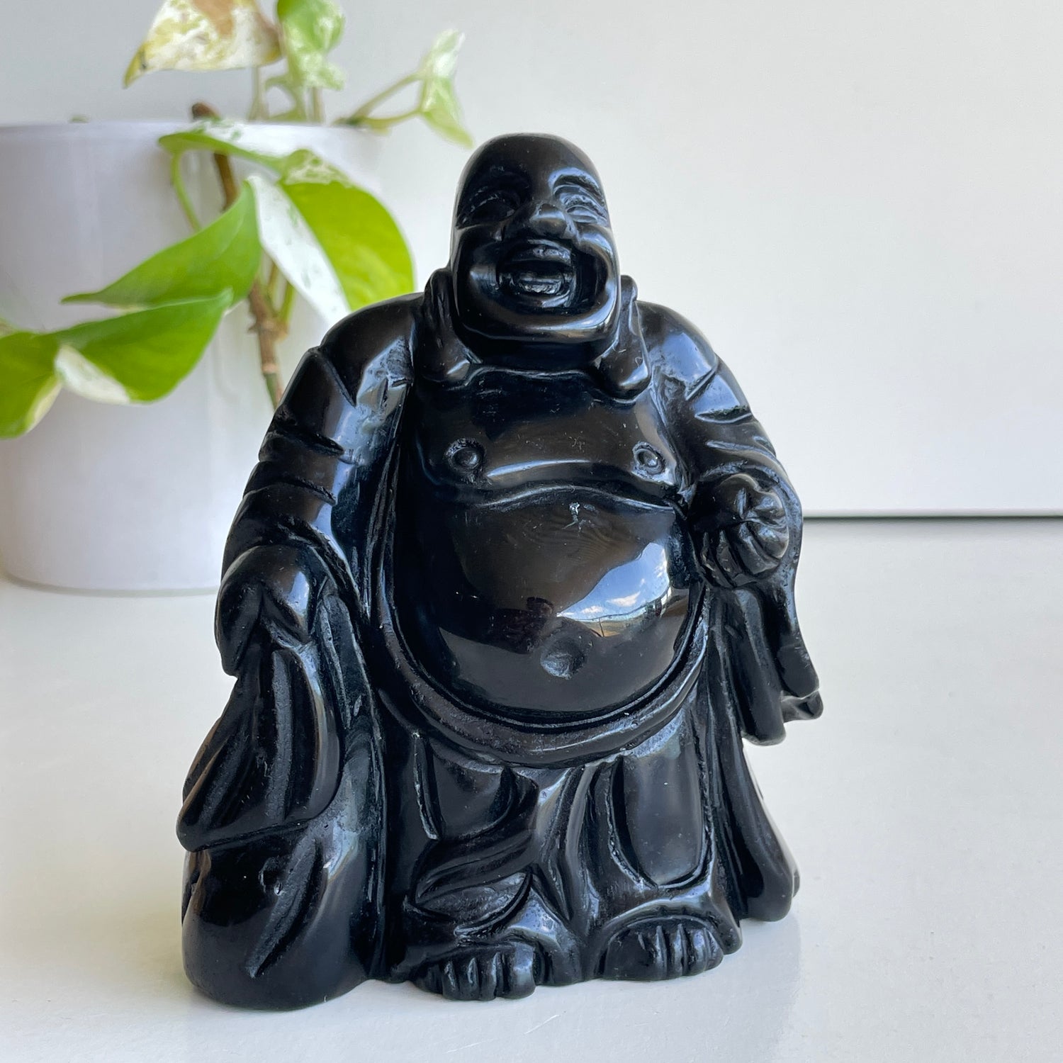Black Obsidian Buddha 12.7cm