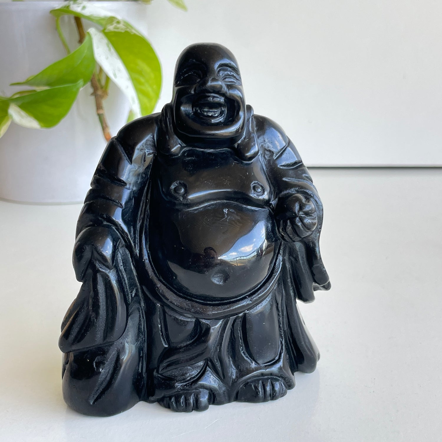 Black Obsidian Buddha 12.7cm