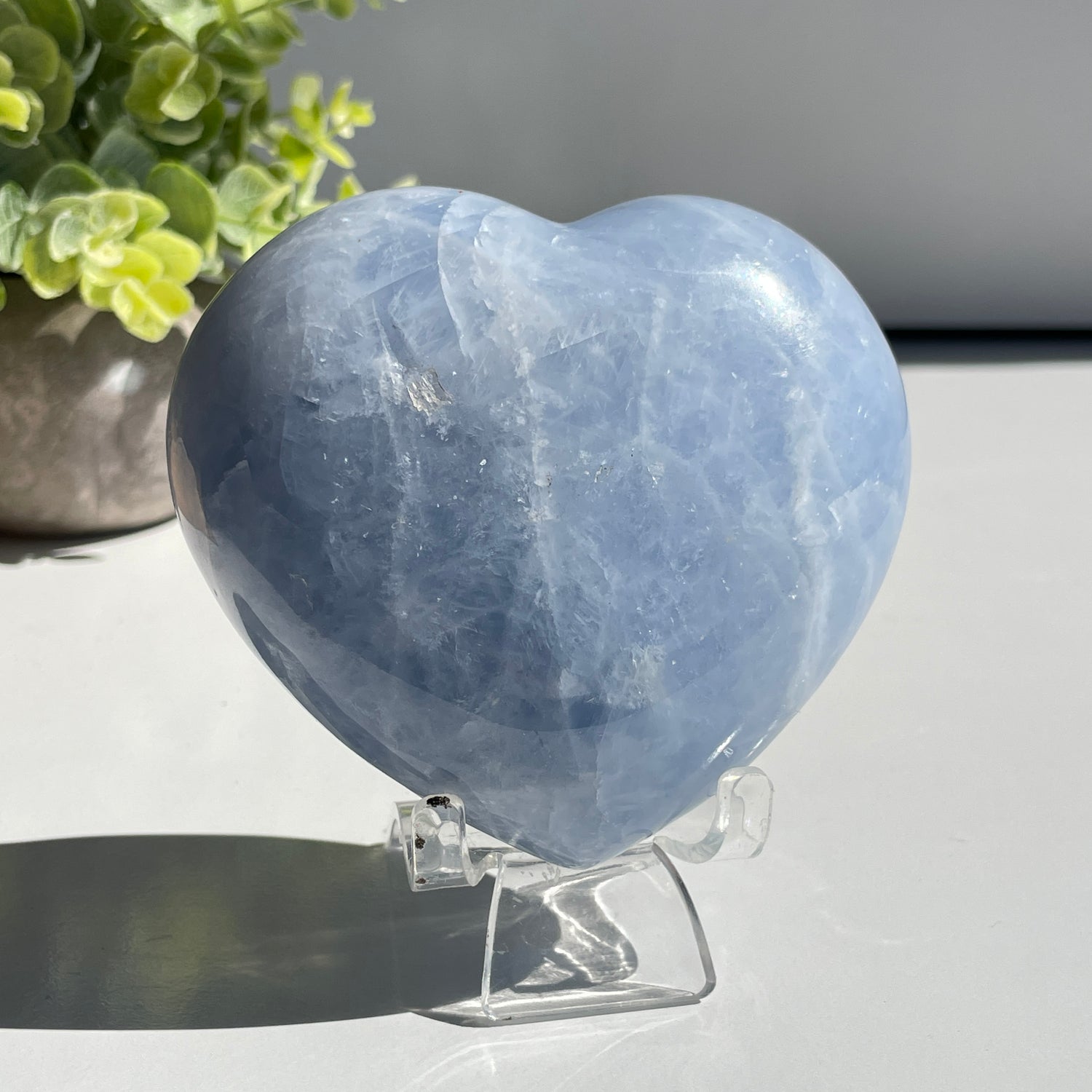 Blue Calcite Heart  9.6cm