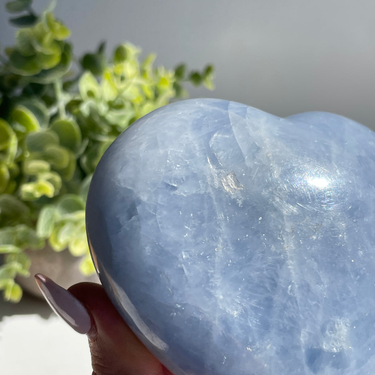 Blue Calcite Heart  9.6cm