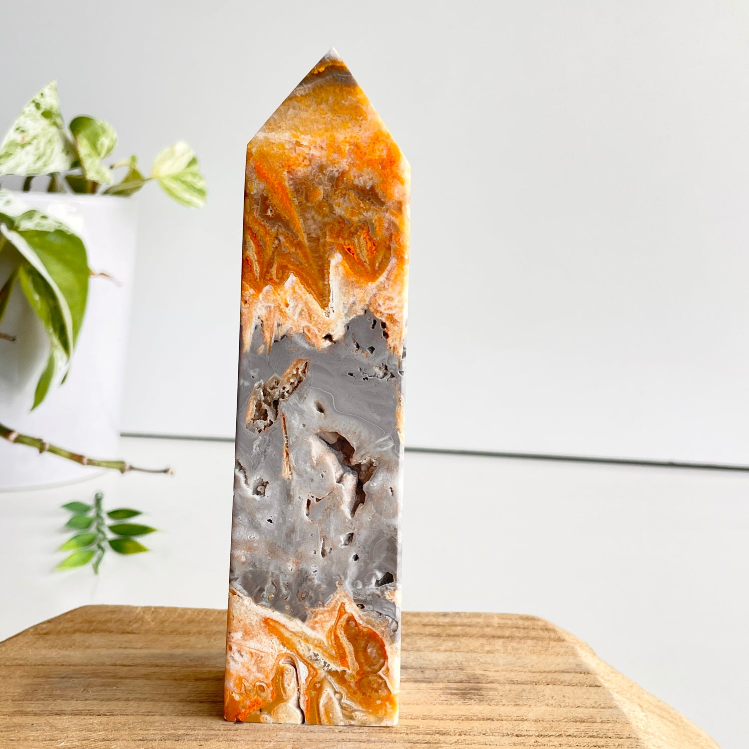 Bumblebee Jasper Obelisk 14.8cm