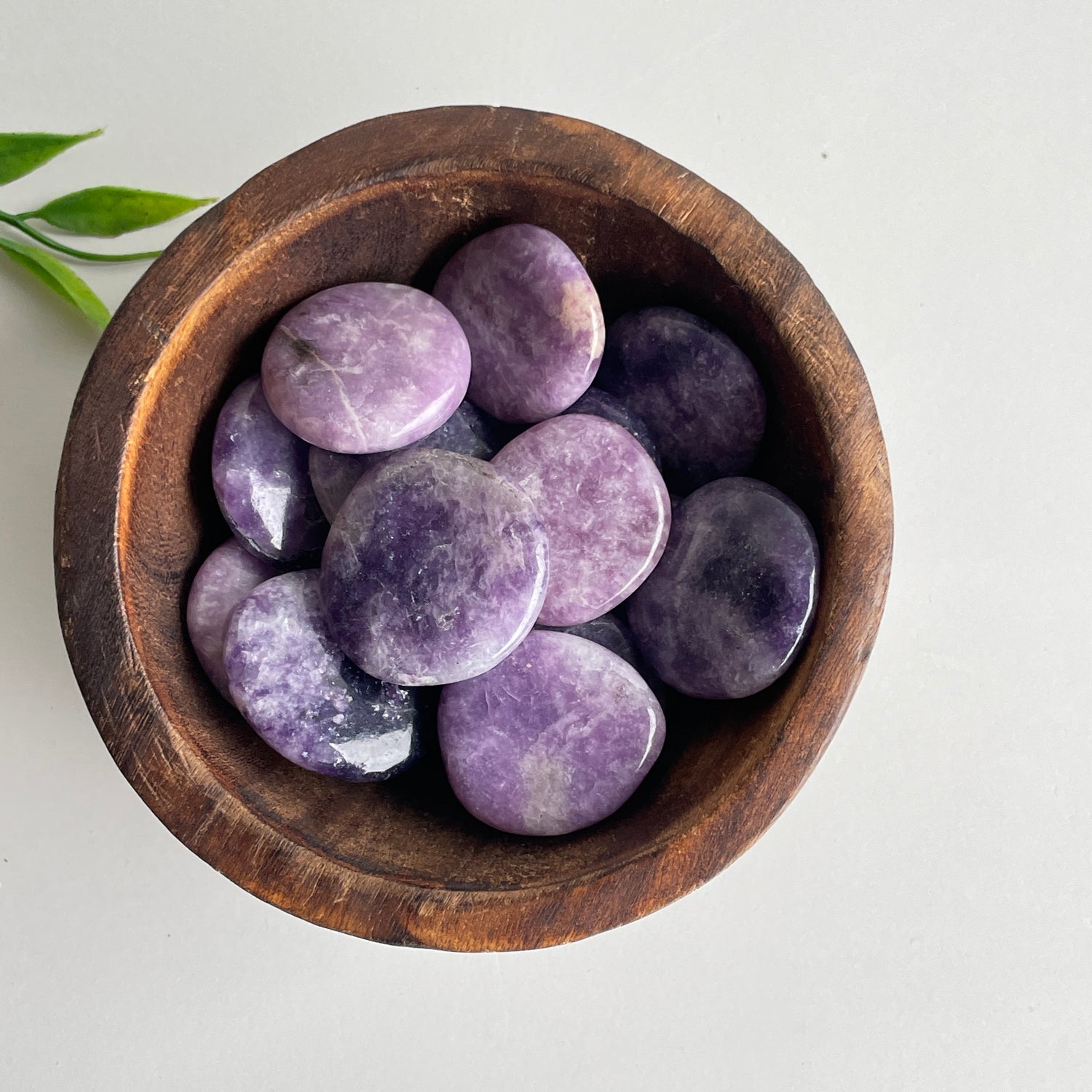 Lepidolite Flat Stone Bra Buddy
