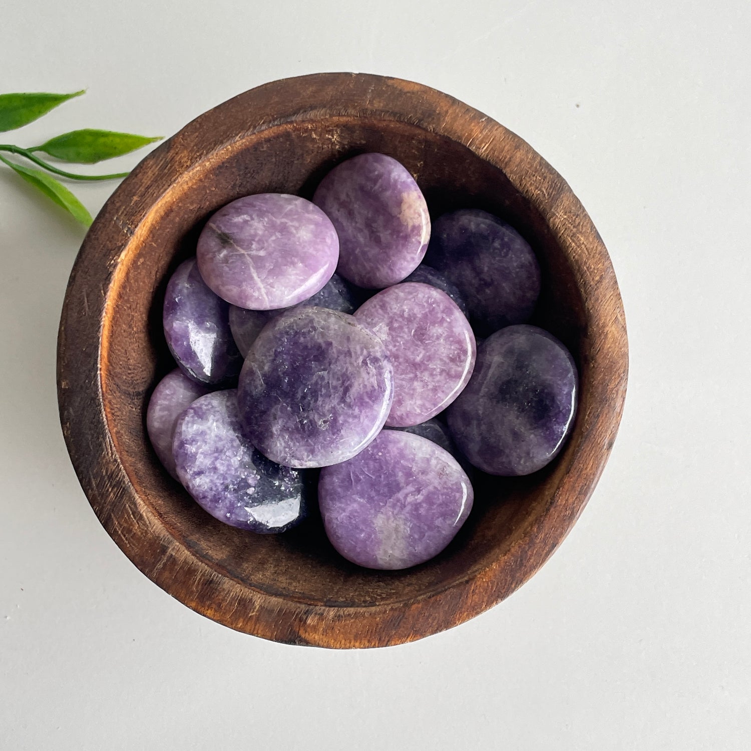 Lepidolite Flat Stone Bra Buddy