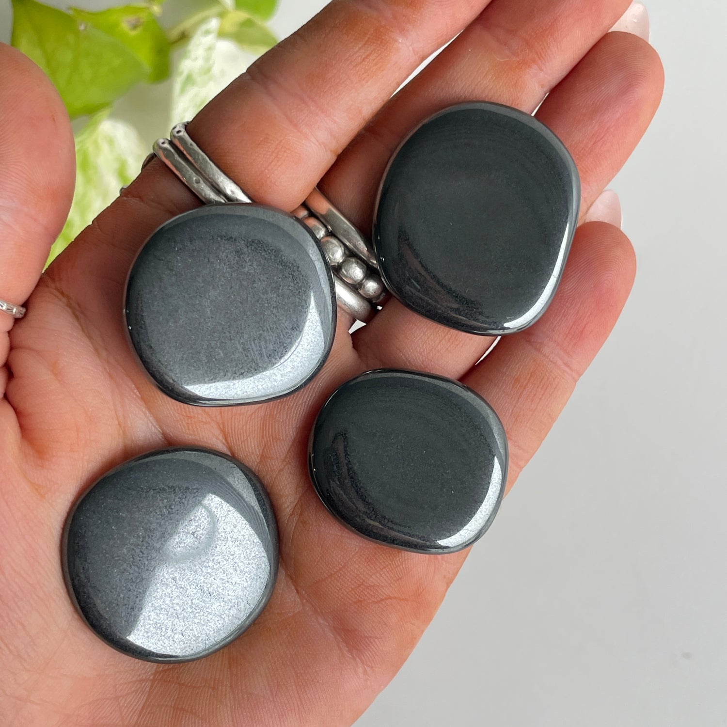Hematite Flat Stone Bra Buddy