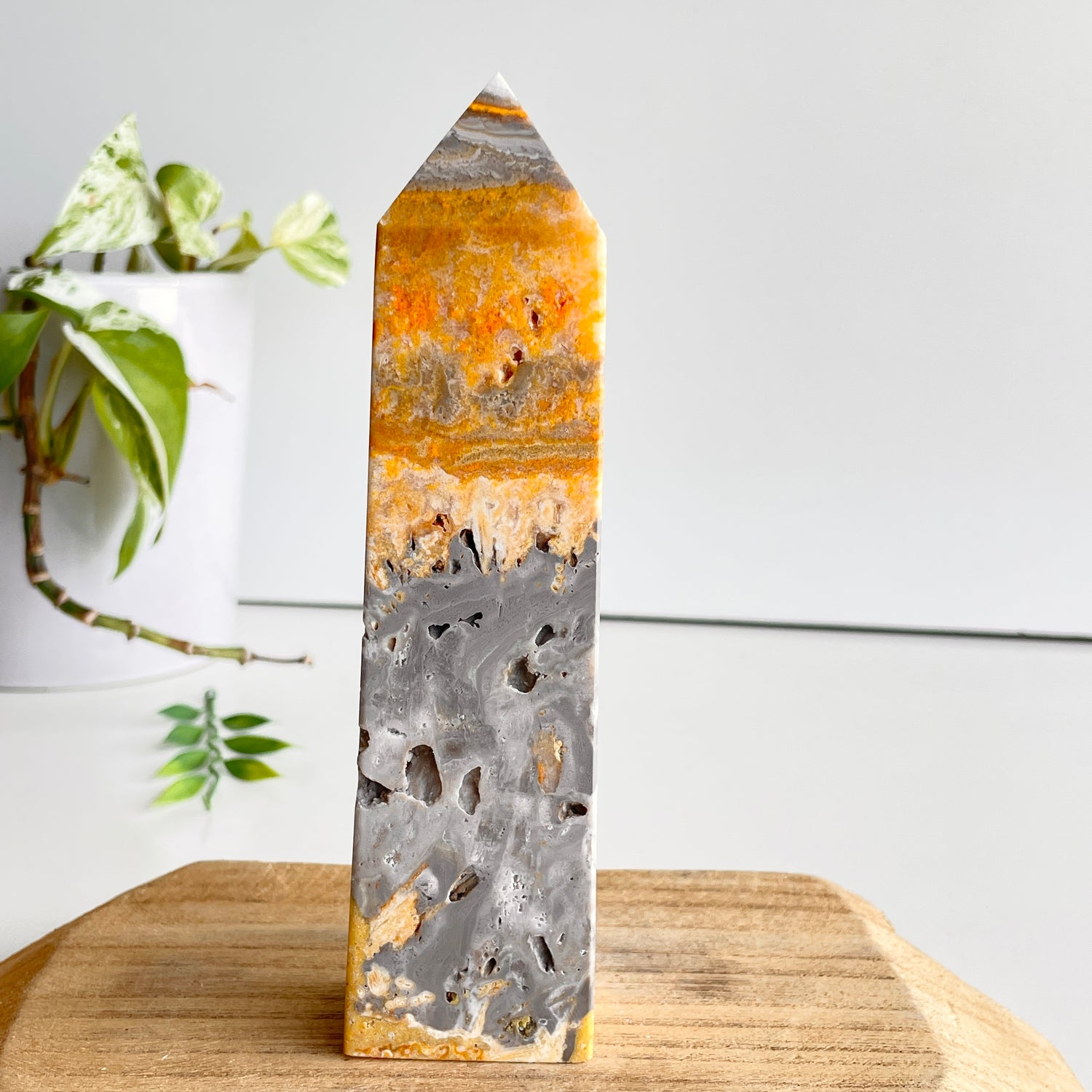 Bumblebee Jasper Obelisk 15.4cm
