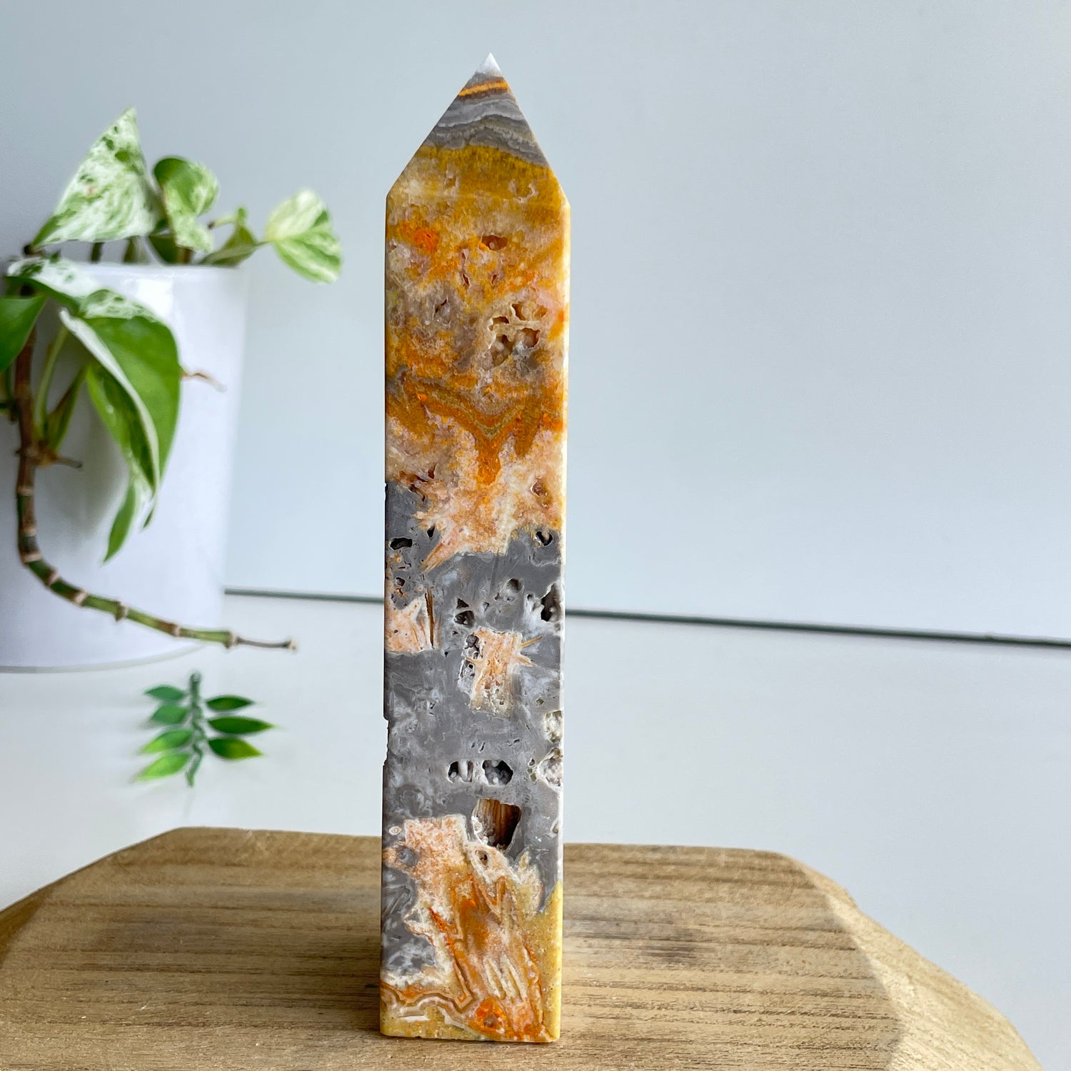 Bumblebee Jasper Obelisk 15.4cm