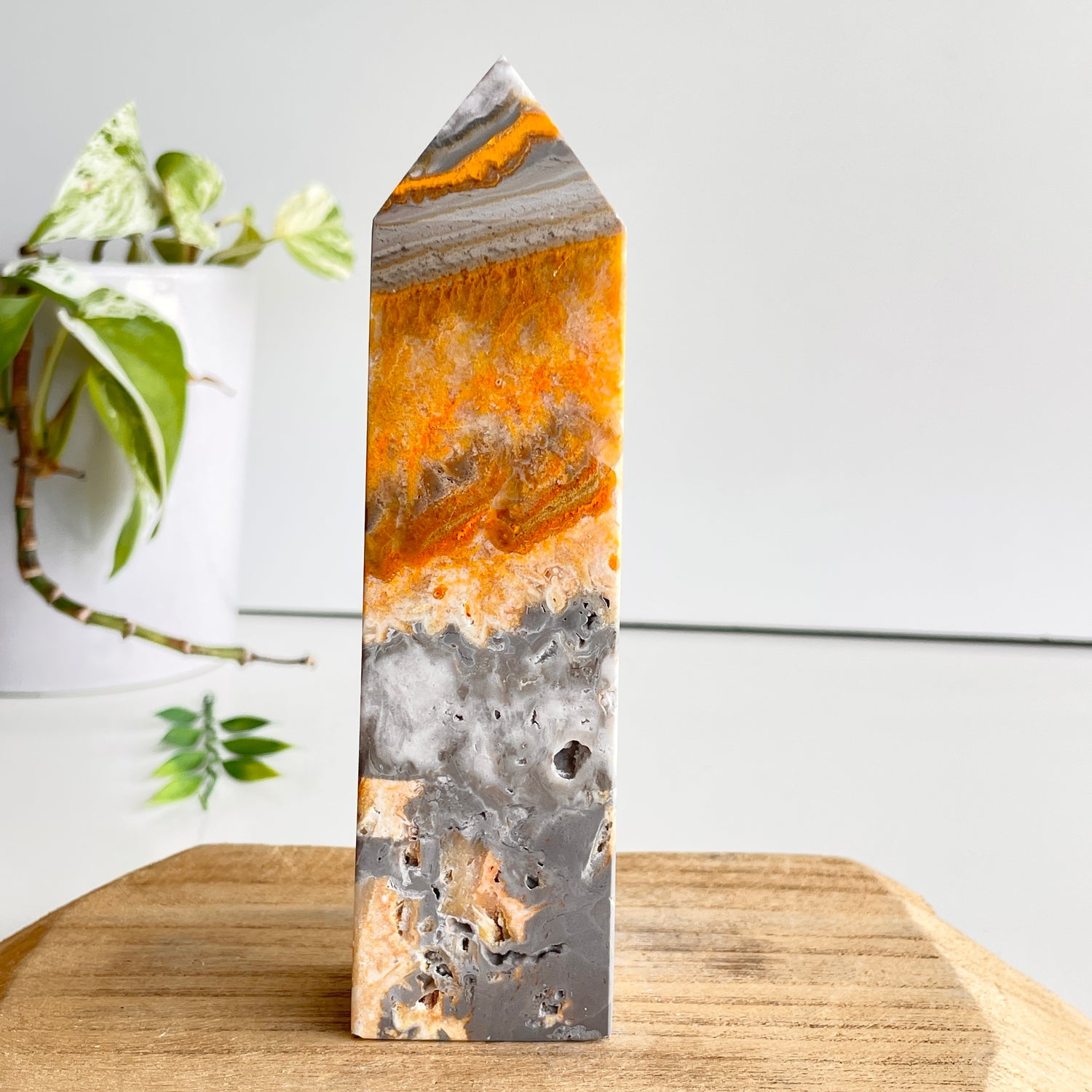 Bumblebee Jasper Obelisk 14.4cm
