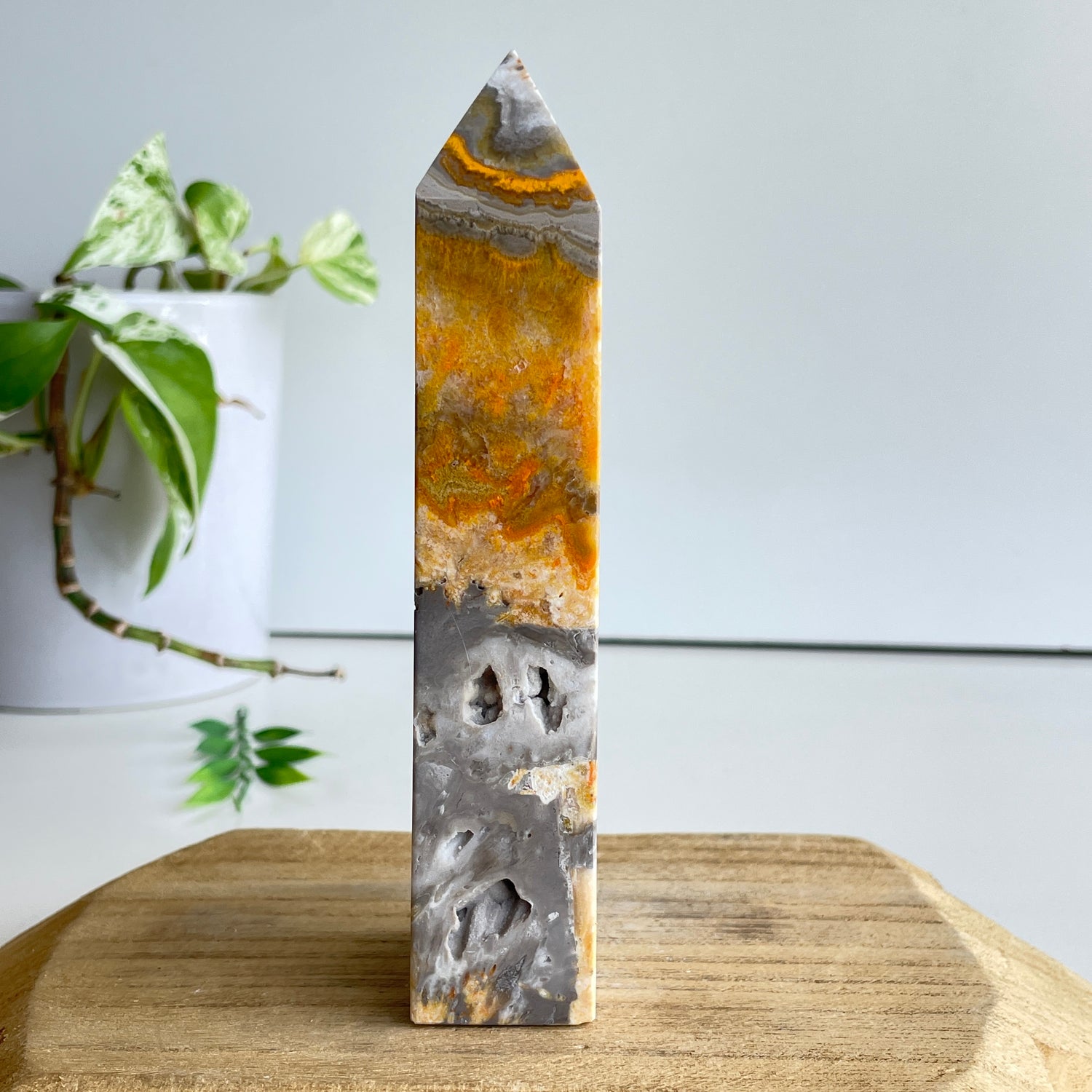 Bumblebee Jasper Obelisk 14.4cm