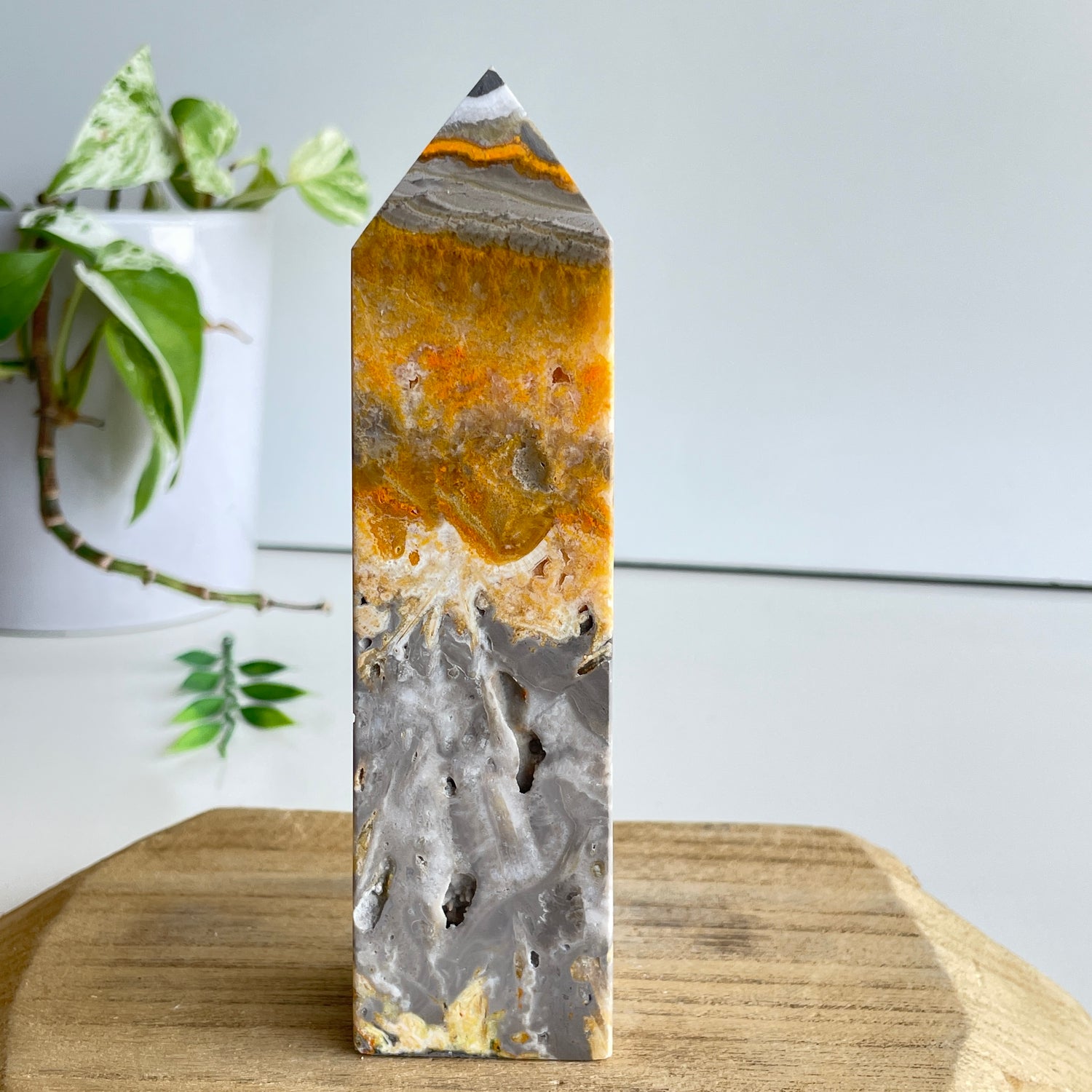 Bumblebee Jasper Obelisk 14.4cm
