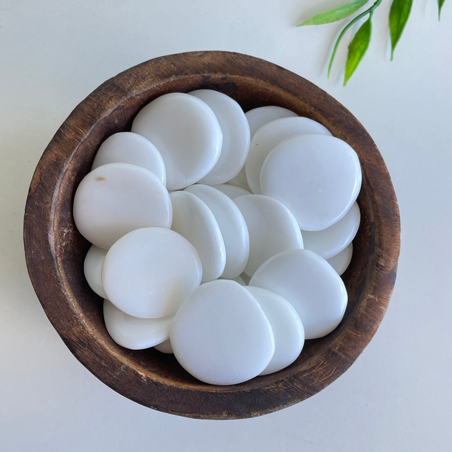 White Jade Flat Stone Bra Buddy