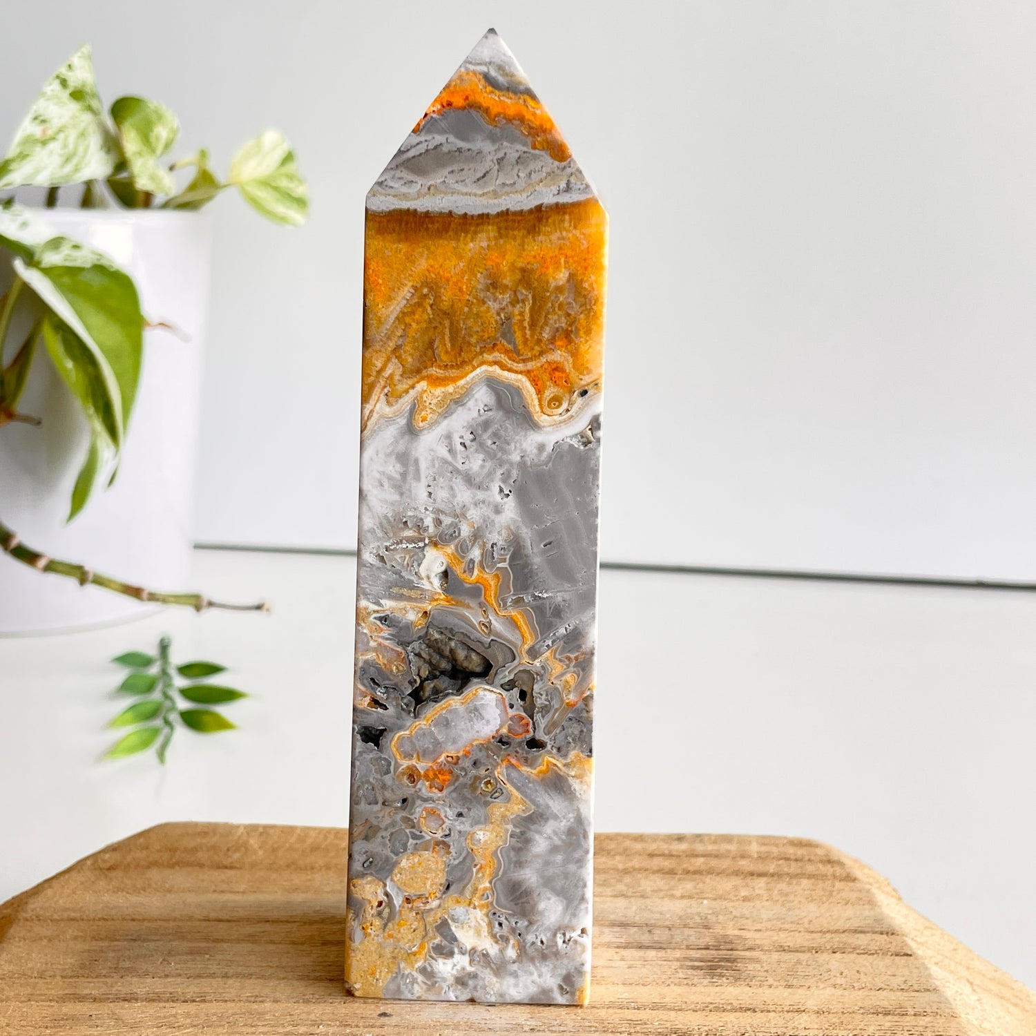 Bumblebee Jasper Obelisk 14.6cm