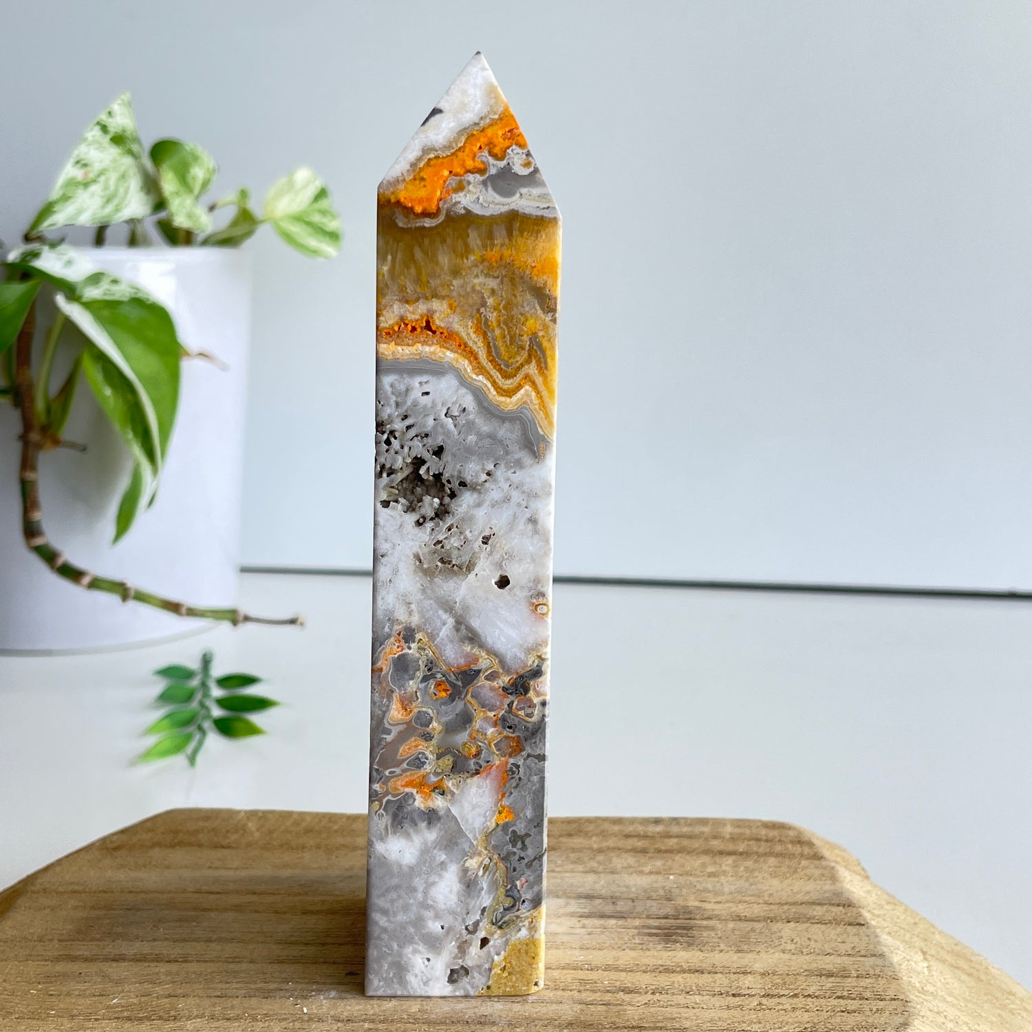 Bumblebee Jasper Obelisk 14.6cm