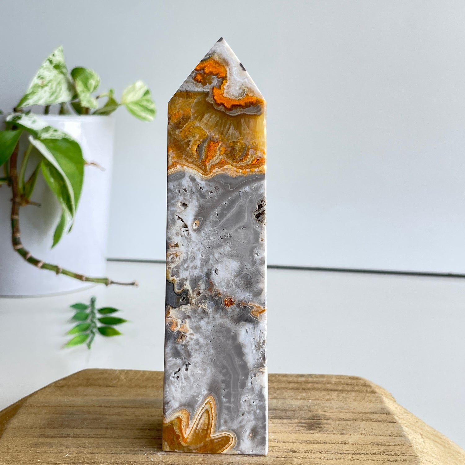 Bumblebee Jasper Obelisk 14.6cm