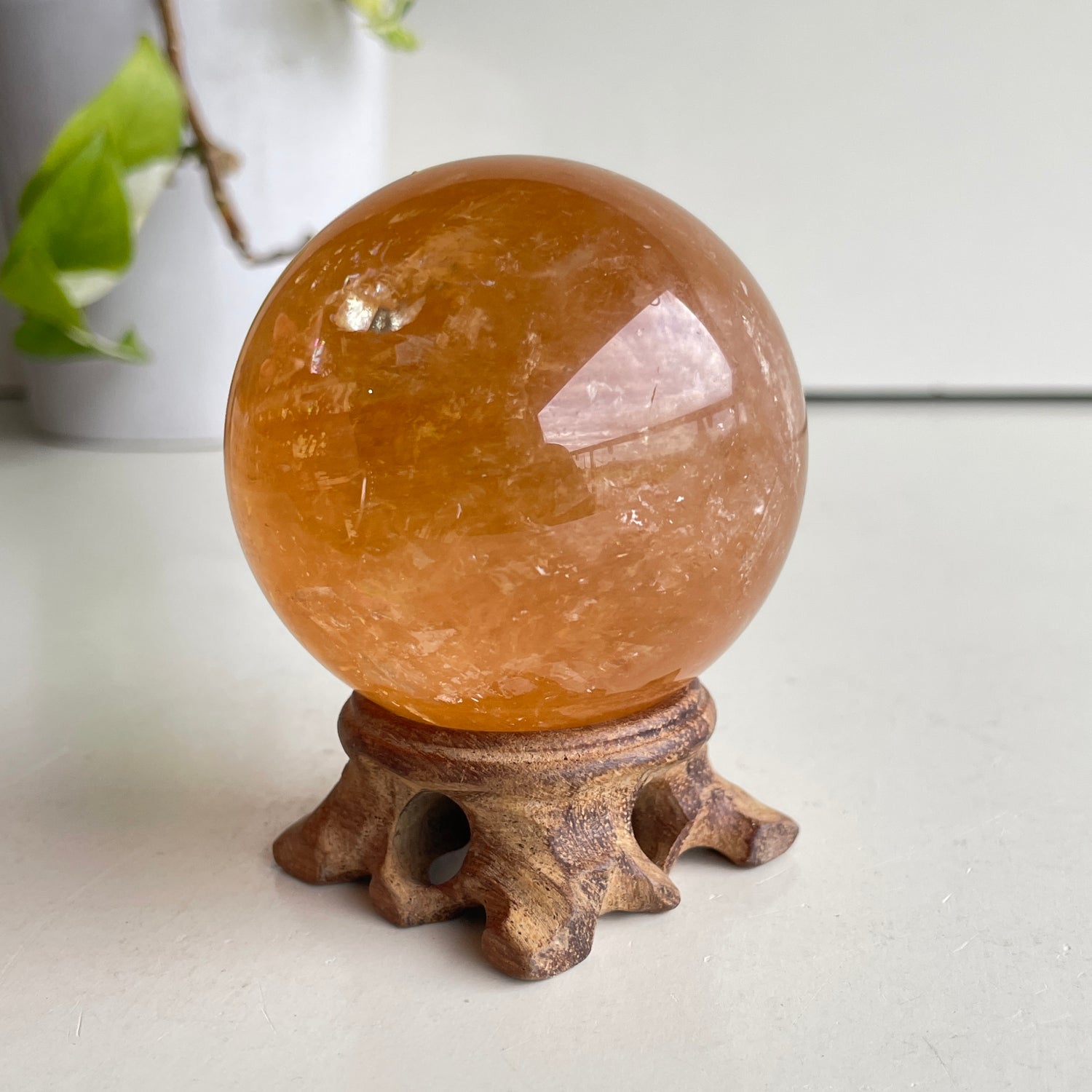 Gold Calcite Sphere 6.4cm