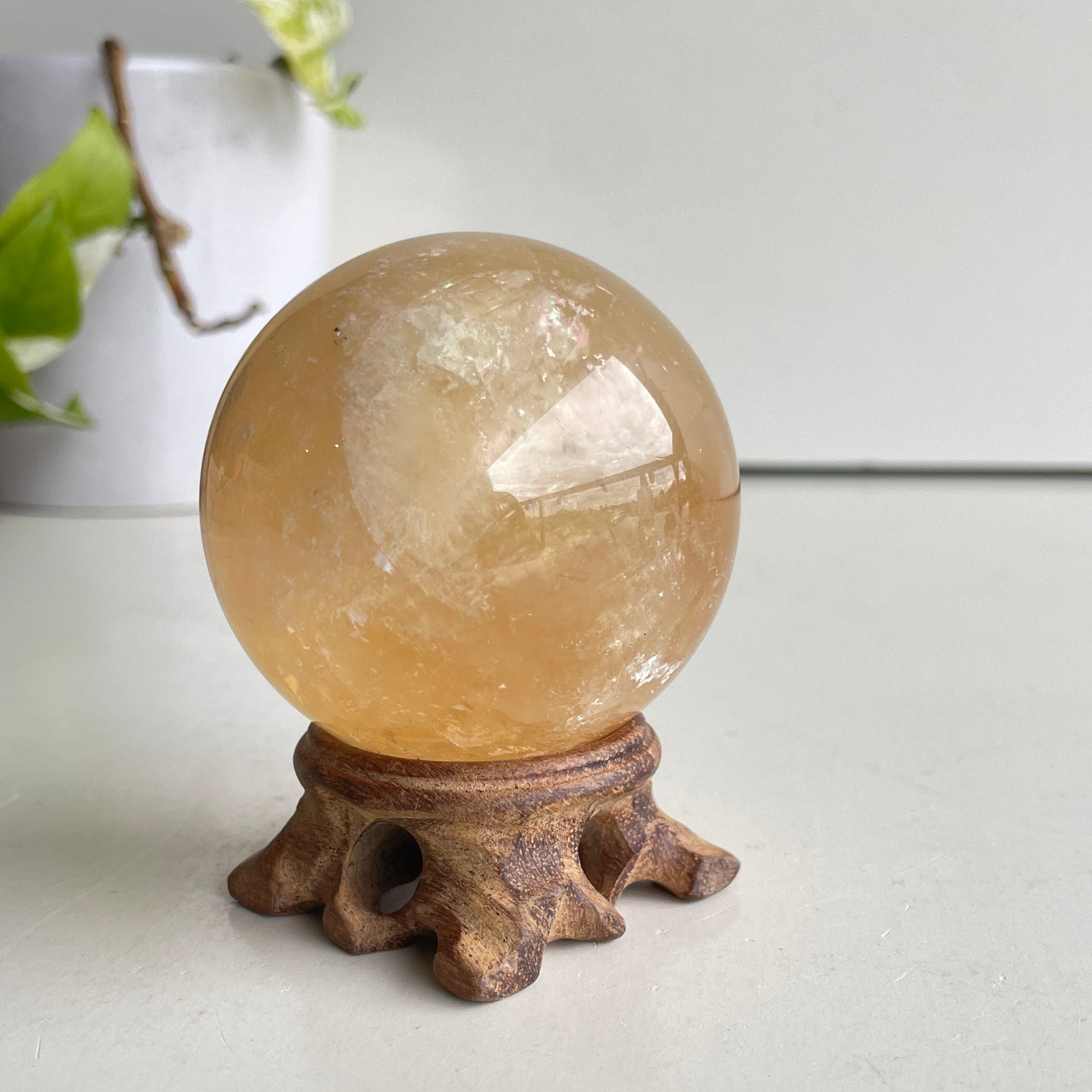Gold Calcite Sphere 6.2cm