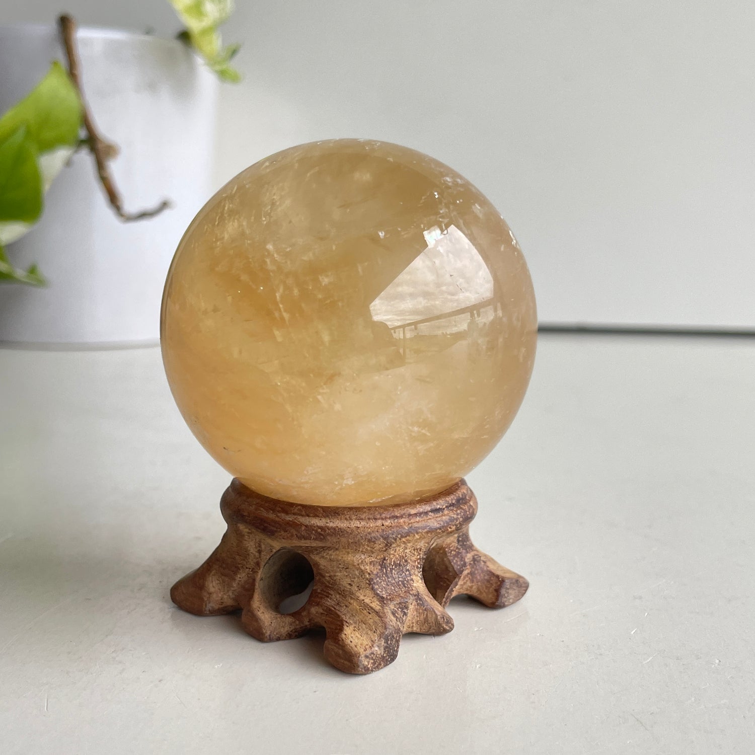 Gold Calcite Sphere 6.2cm
