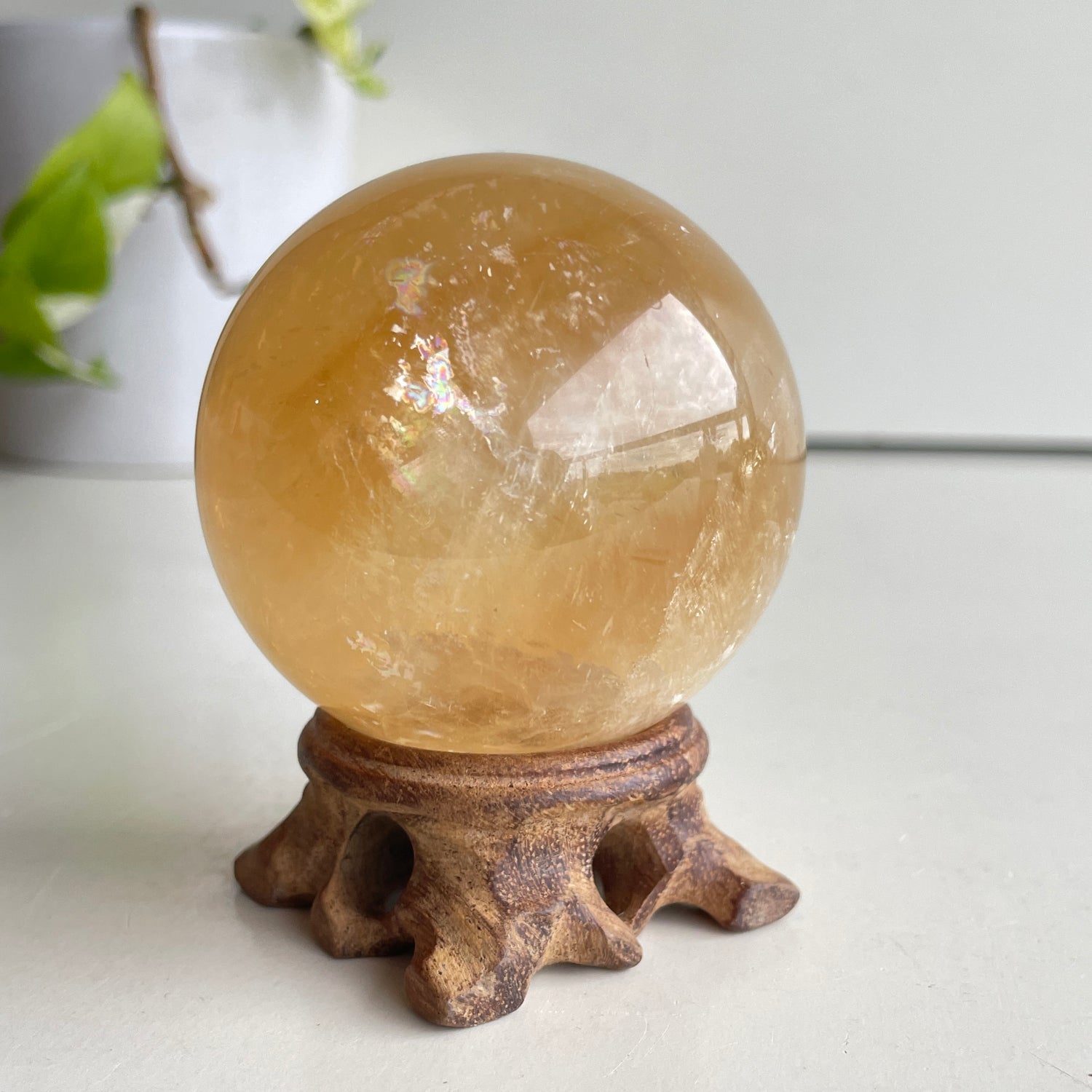 Gold Calcite Sphere 6.2cm