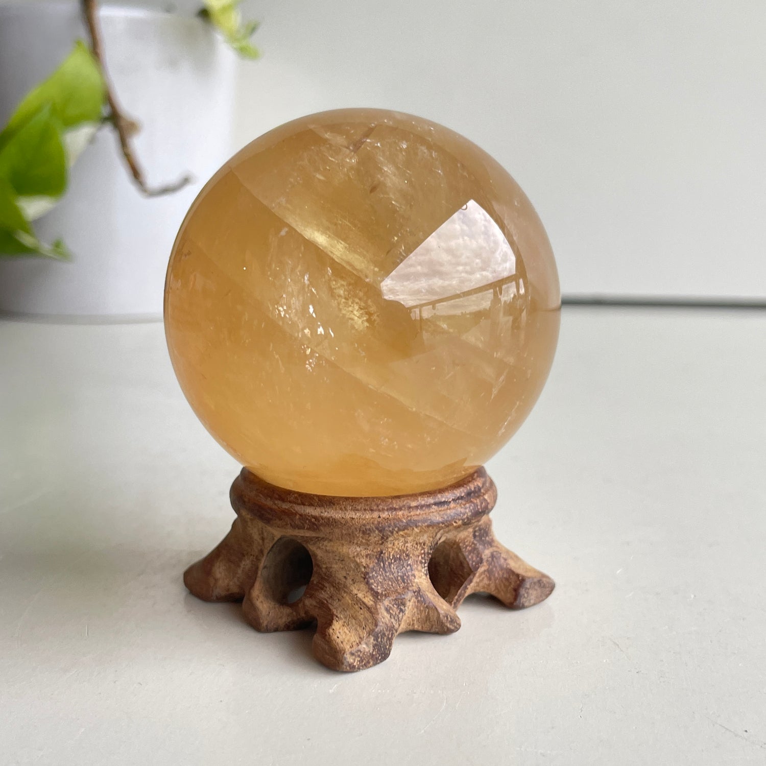 Gold Calcite Sphere 6.2cm