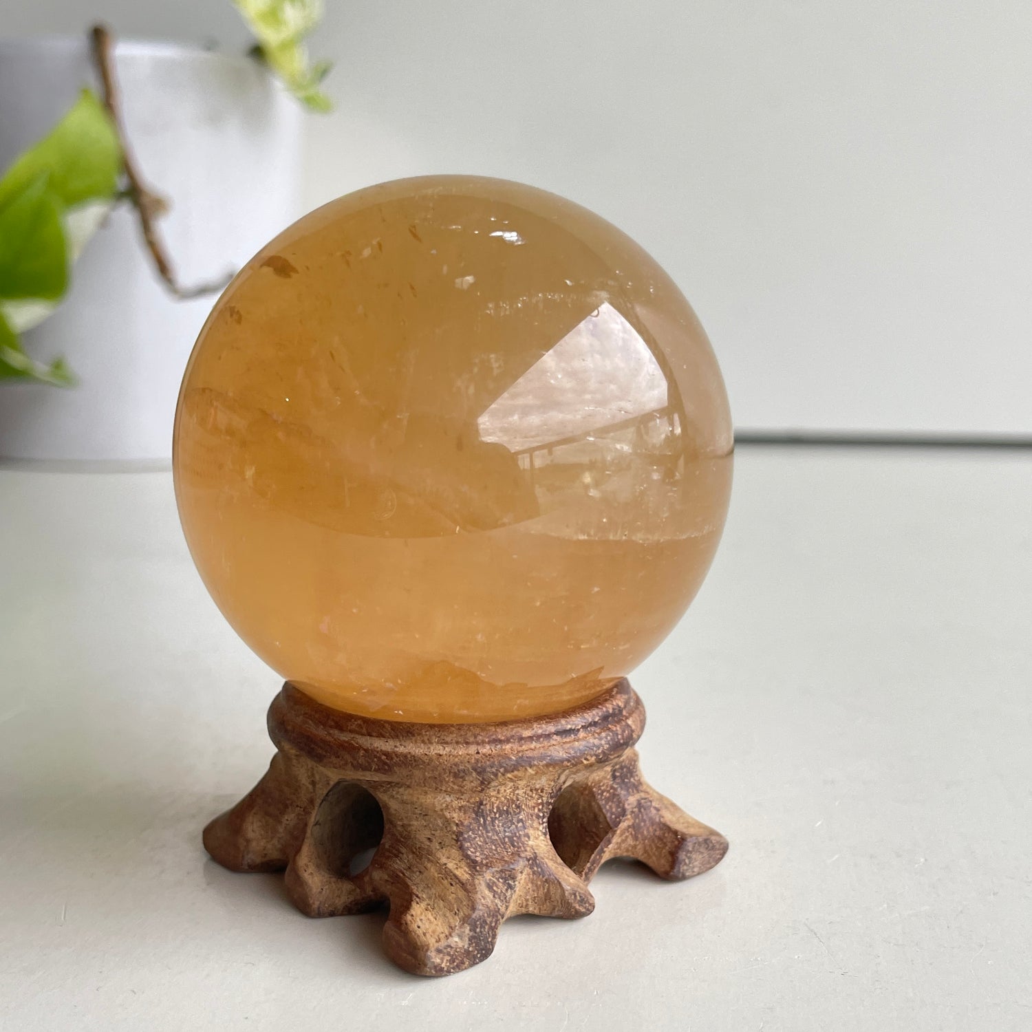 Gold Calcite Sphere 6.2cm