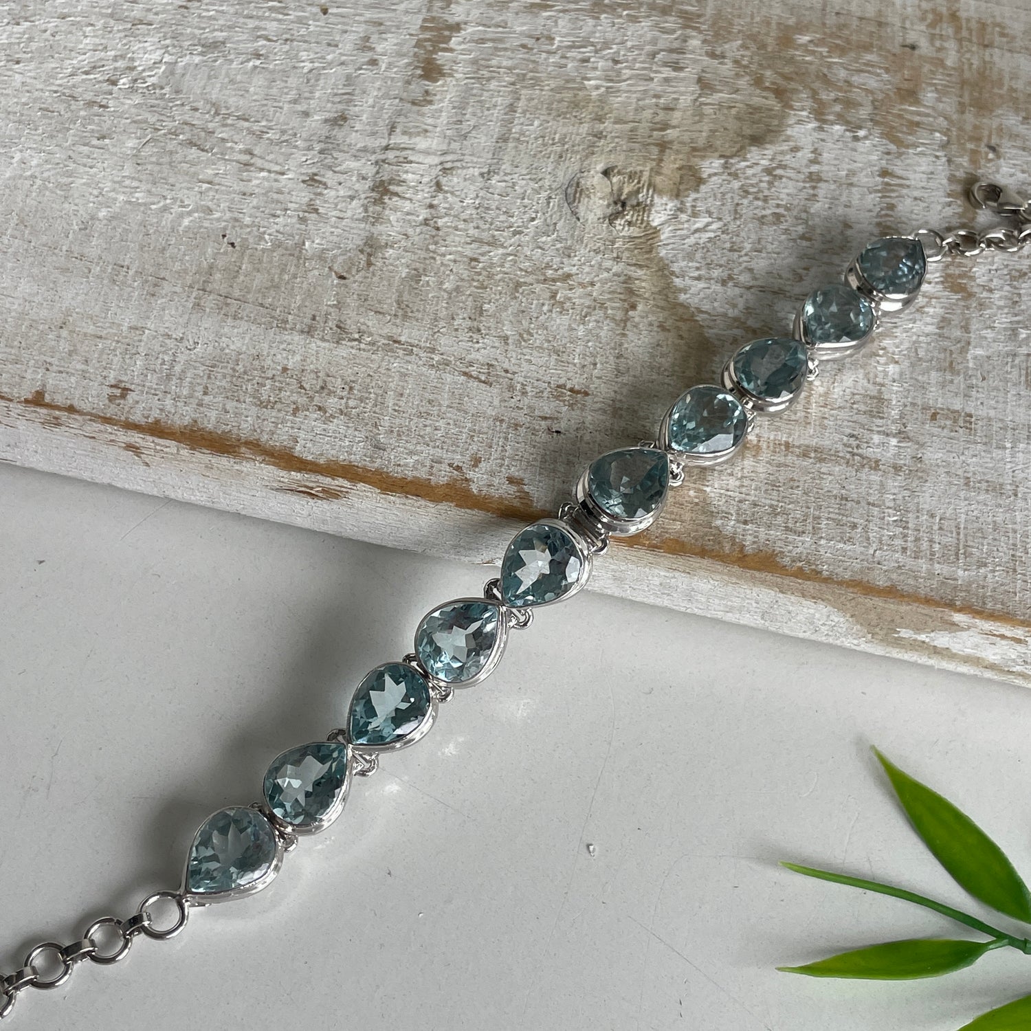 Blue Topaz Teardrop Bracelet