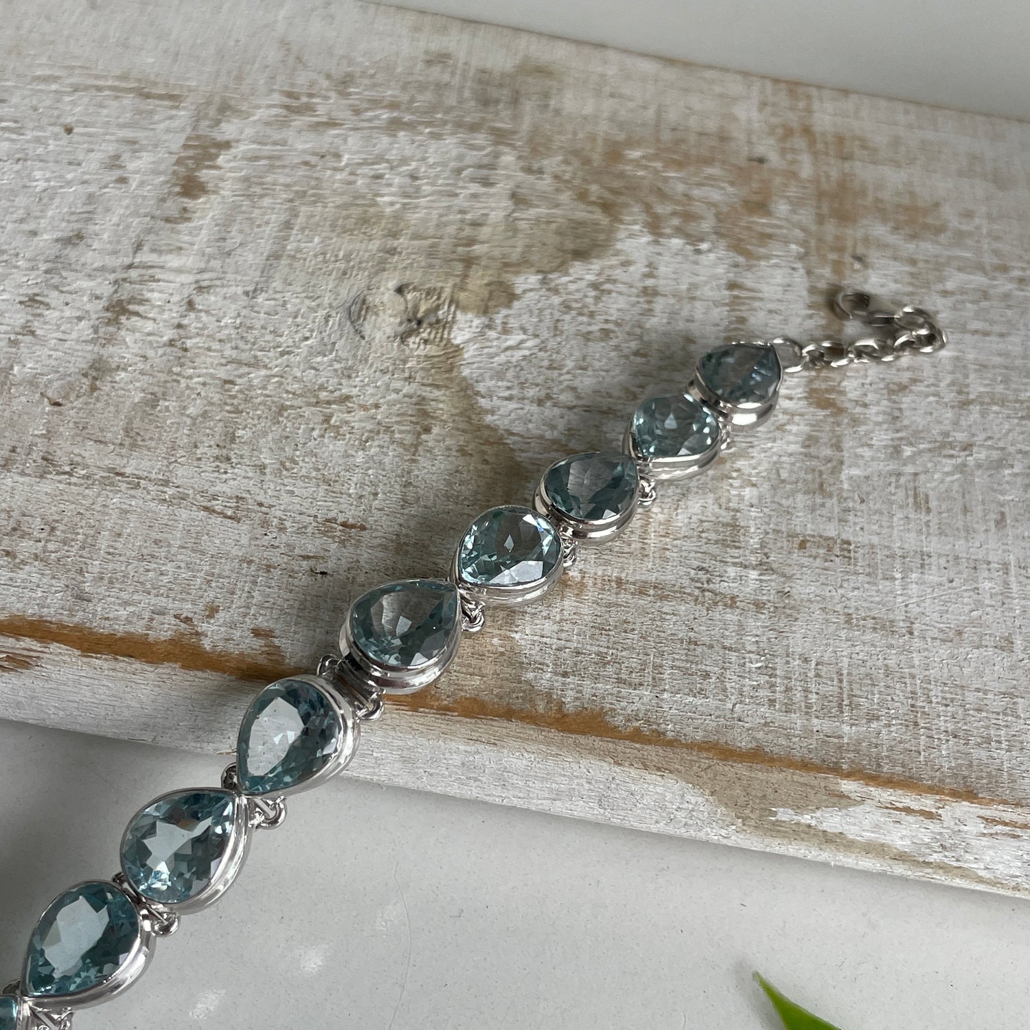 Blue Topaz Teardrop Bracelet