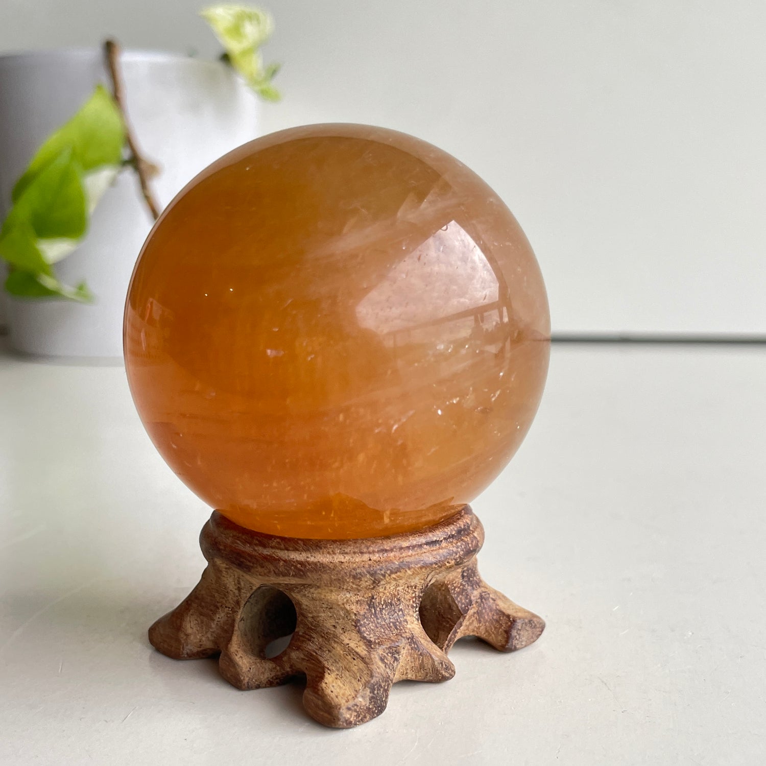 Gold Calcite Sphere 6.3cm
