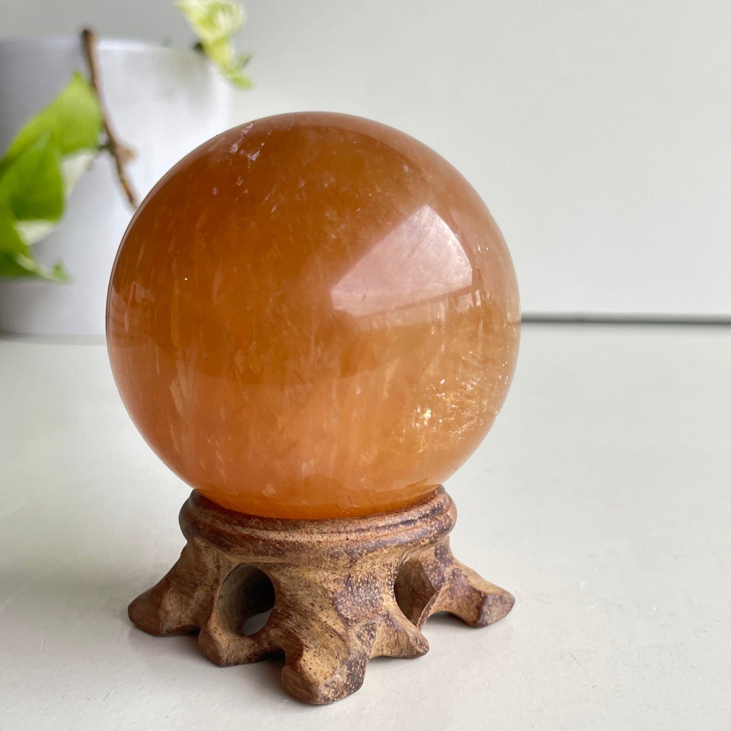 Gold Calcite Sphere 6.3cm