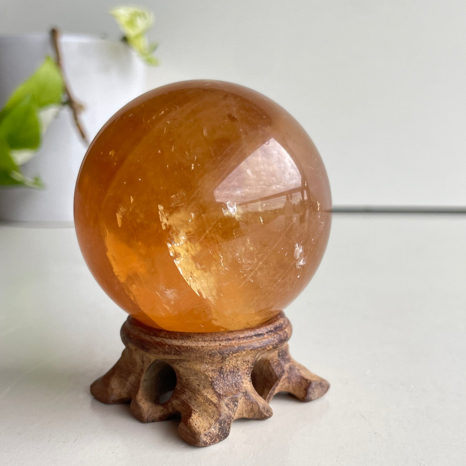Gold Calcite Sphere 6.3cm