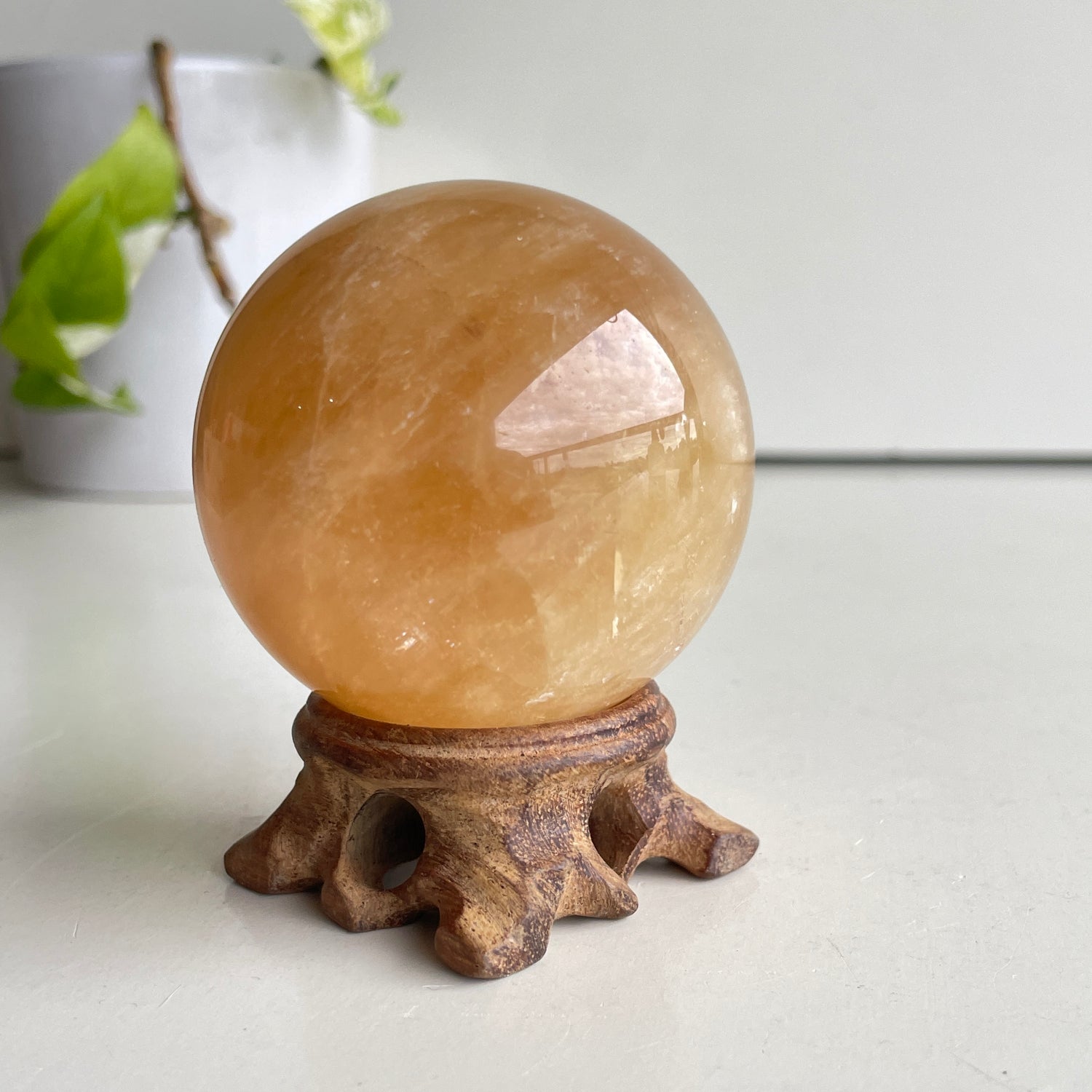 Gold Calcite Sphere 6.2cm