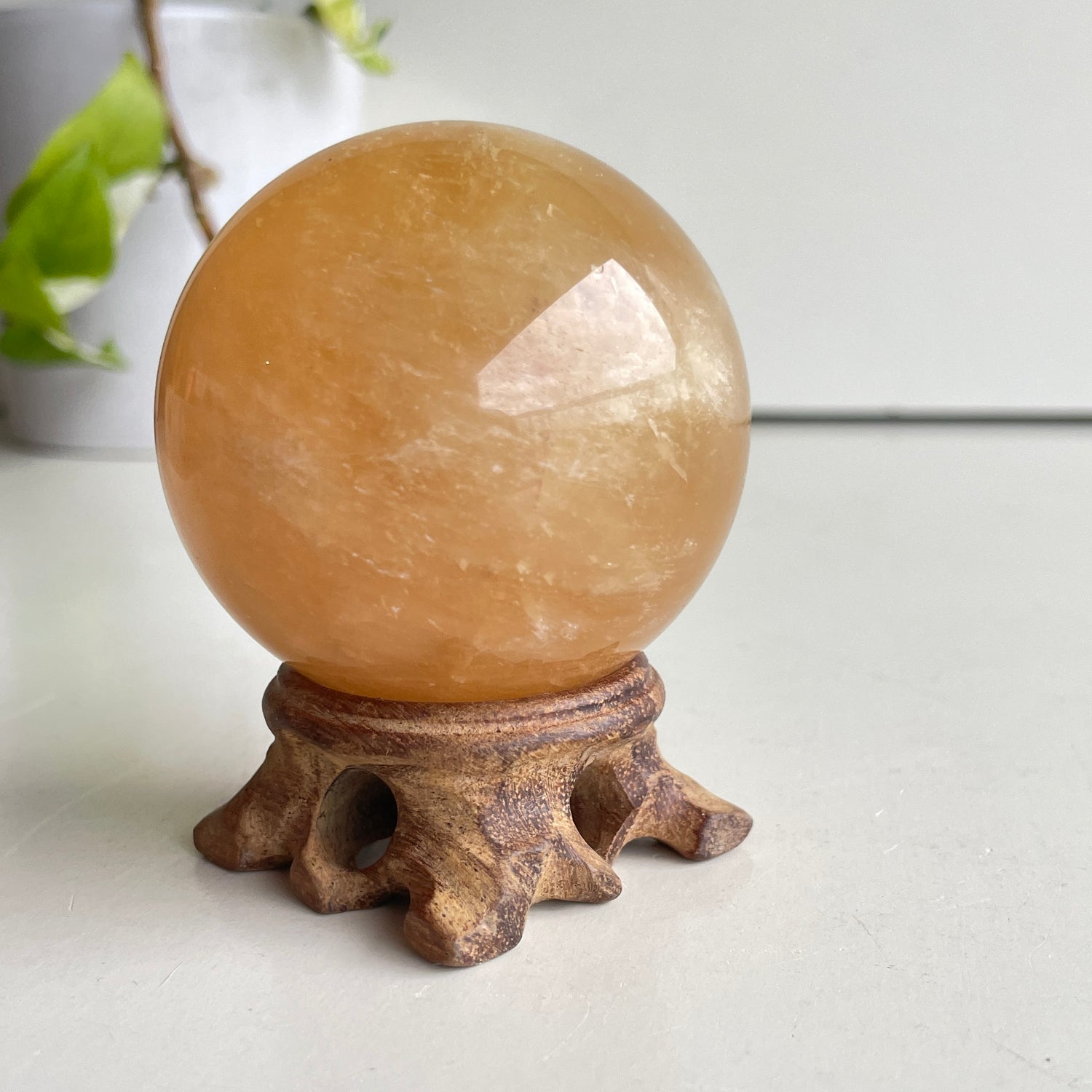 Gold Calcite Sphere 6.2cm