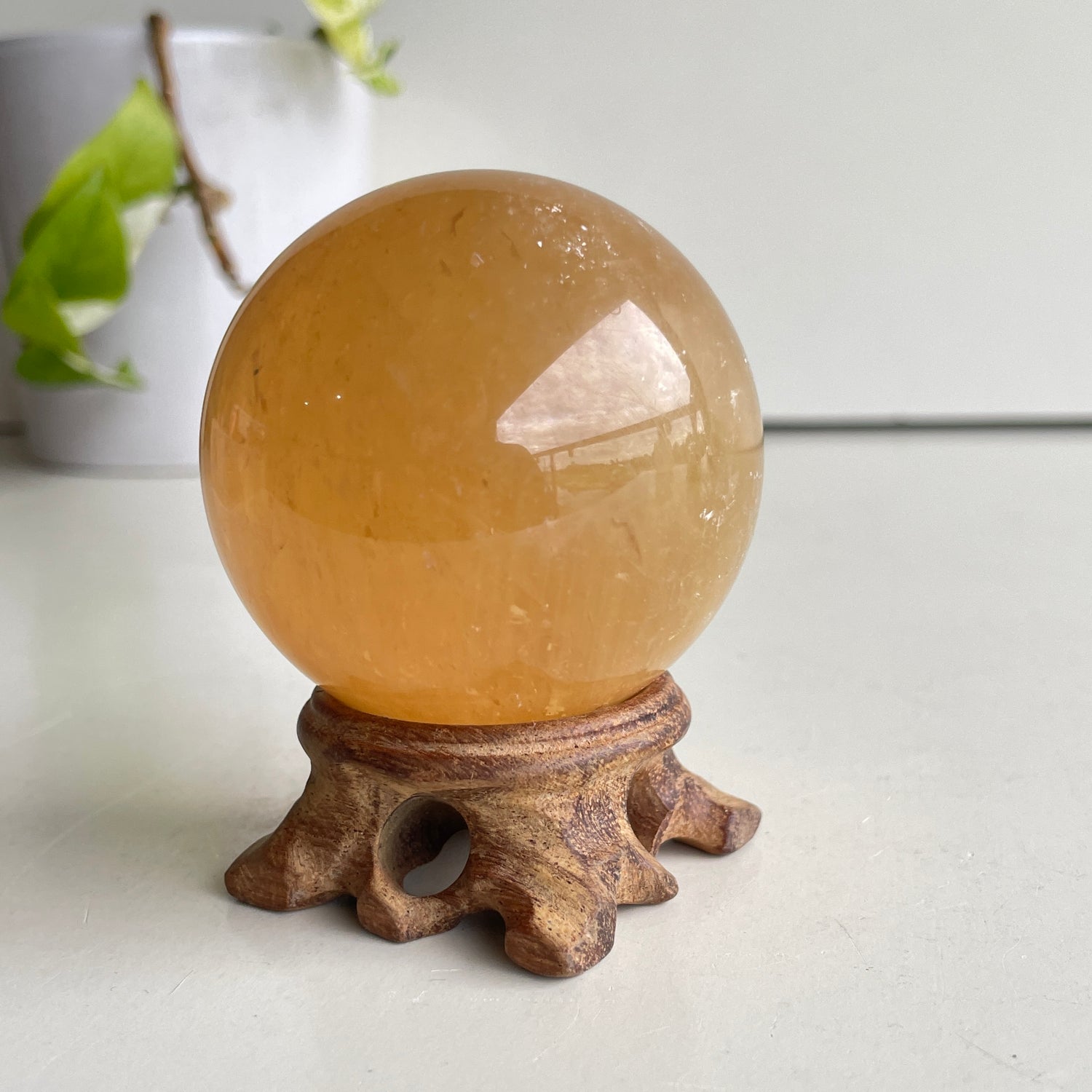 Gold Calcite Sphere 6cm