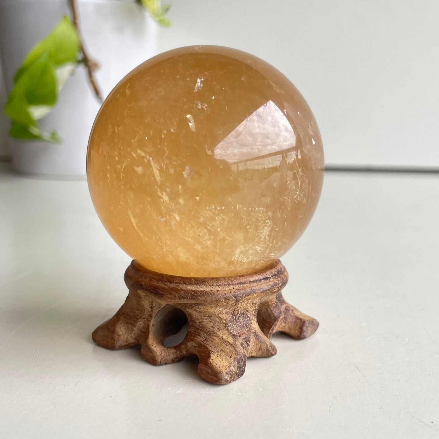 Gold Calcite Sphere 6cm