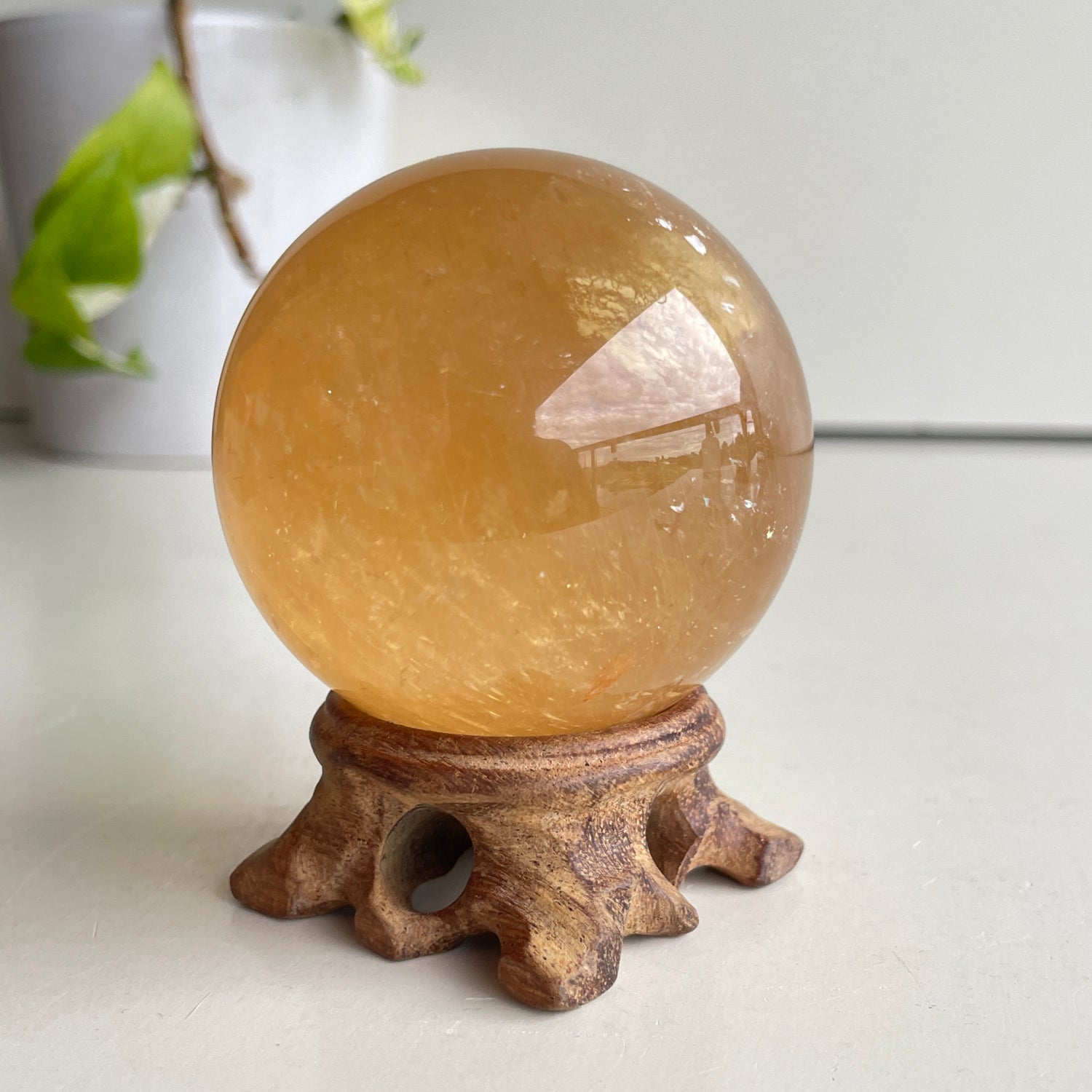 Gold Calcite Sphere 6cm
