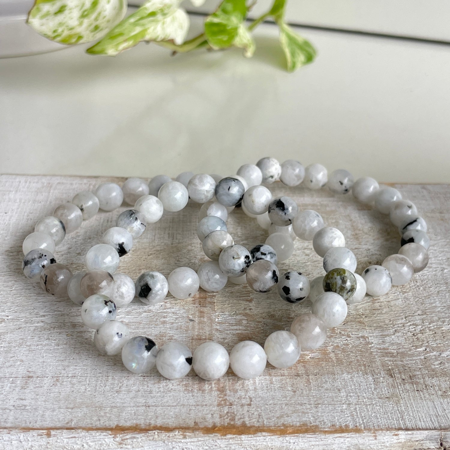 Moonstone Rainbow Beaded Bracelet